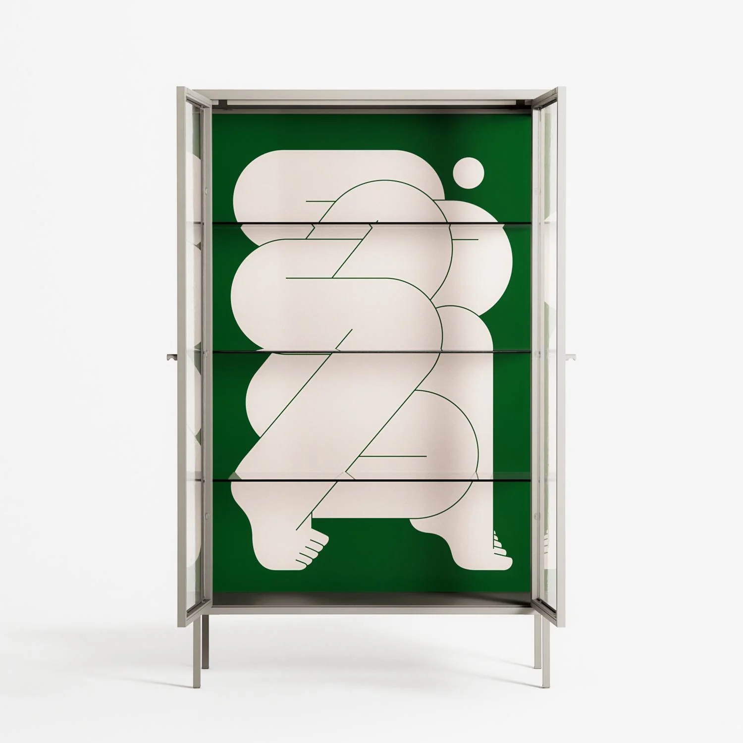 Carry - Cabinet - Andrea Devia-Nuño - Pebble - Clear glass - Image 3
