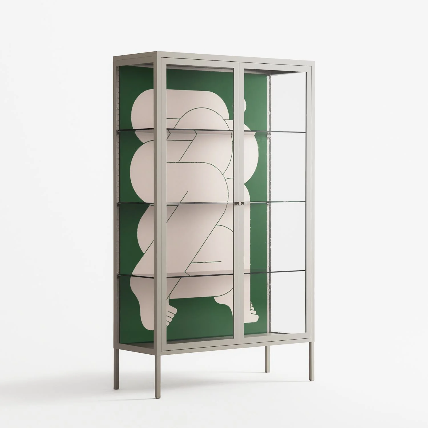 Carry - Cabinet - Andrea Devia-Nuño - Pebble - Clear glass - Image 4