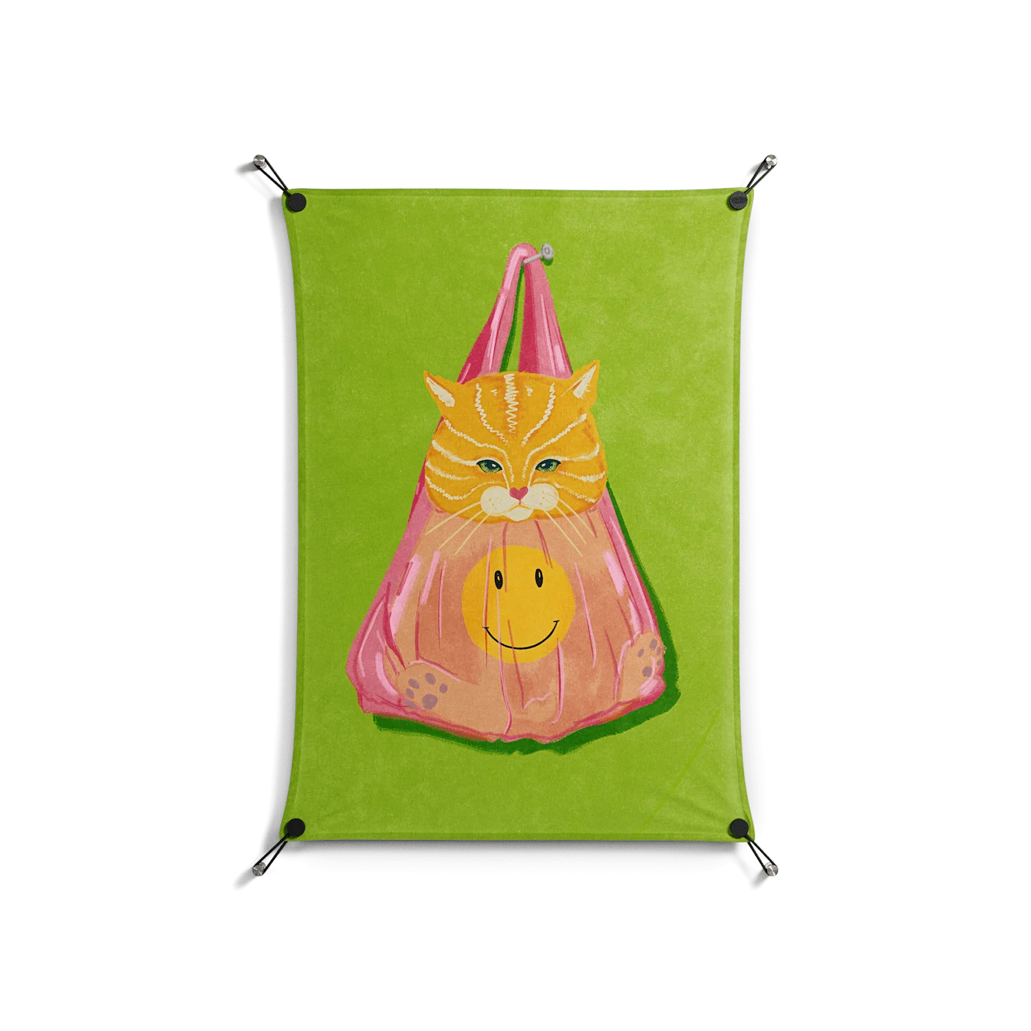 Cat in a Bag - Work On Wall - Raissa Oltmanns - Black - 70 x 100 cm