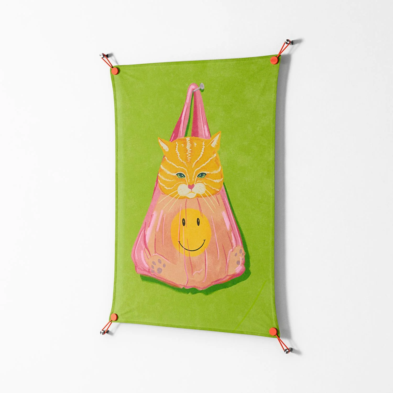 Cat in a Bag - Work On Wall - Raissa Oltmanns - Orange - 70 x 100 cm - Image 2