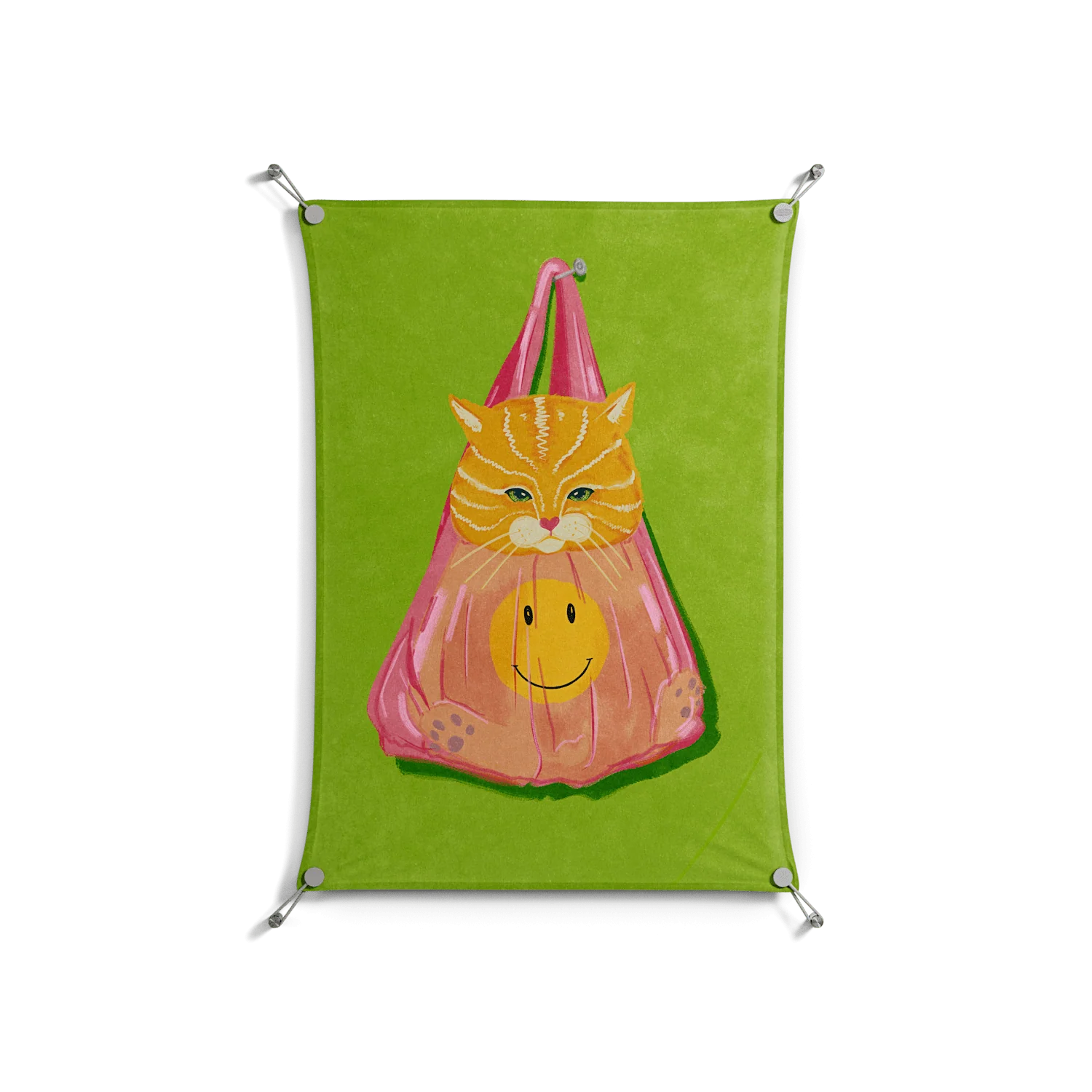 Cat in a Bag - Work On Wall - Raissa Oltmanns - Silver - 70 x 100 cm