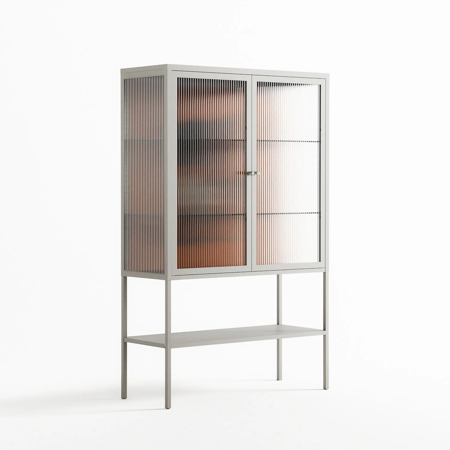 Cat in Chair B - Loft Cabinet - Kristin Eriksson - Chalk - Reeded glass - Image 4