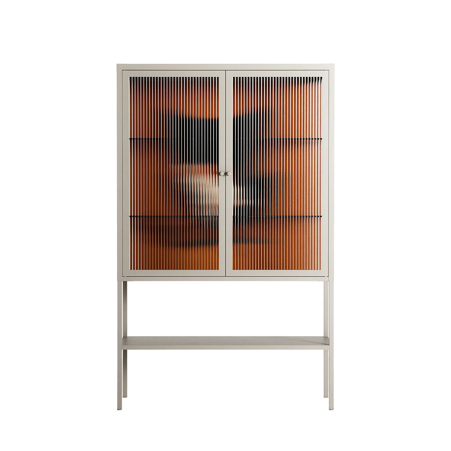 Cat in Chair B - Loft Cabinet - Kristin Eriksson - Pebble - Reeded glass
