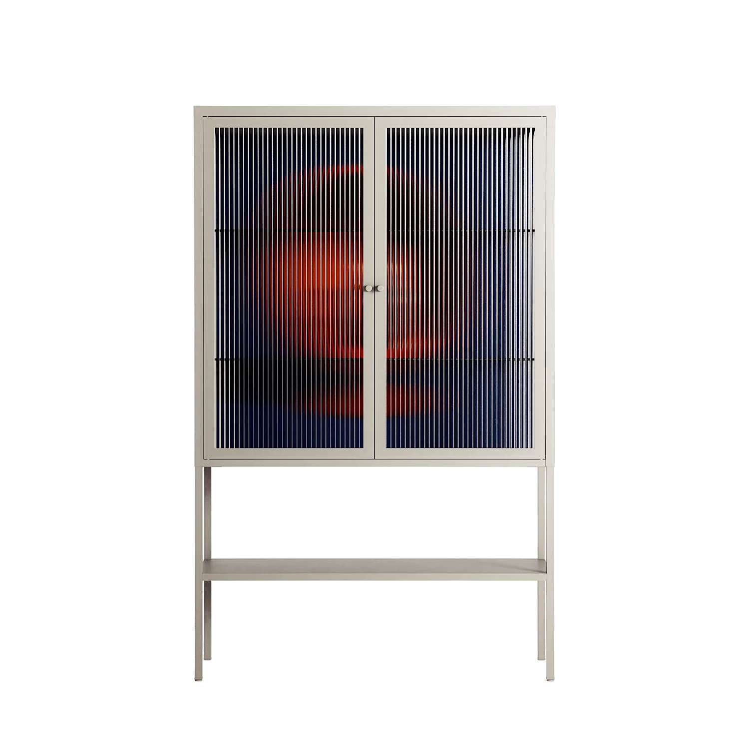 Cat in Chair C - Loft Cabinet - Kristin Eriksson - Pebble - Reeded glass