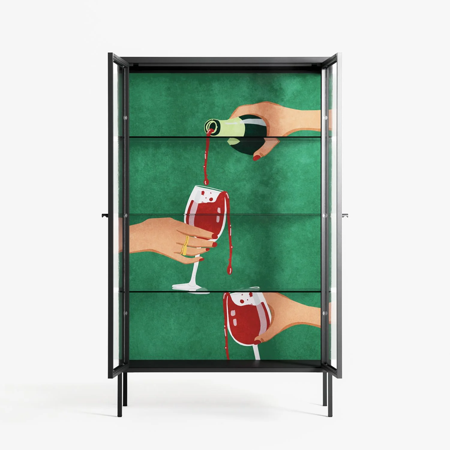 Cheers Girls - Cabinet - Raissa Oltmanns - Antracite - Clear glass - Image 3