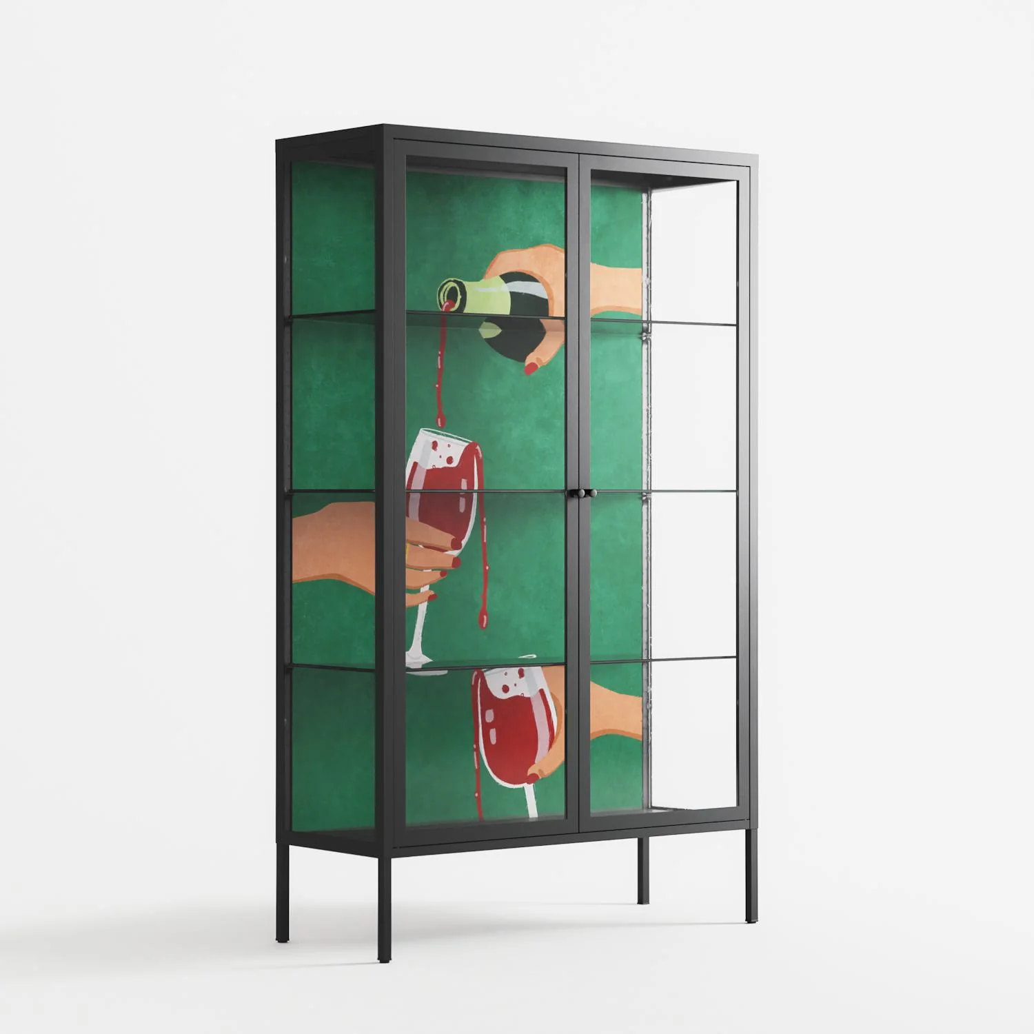 Cheers Girls - Cabinet - Raissa Oltmanns - Antracite - Clear glass - Image 4