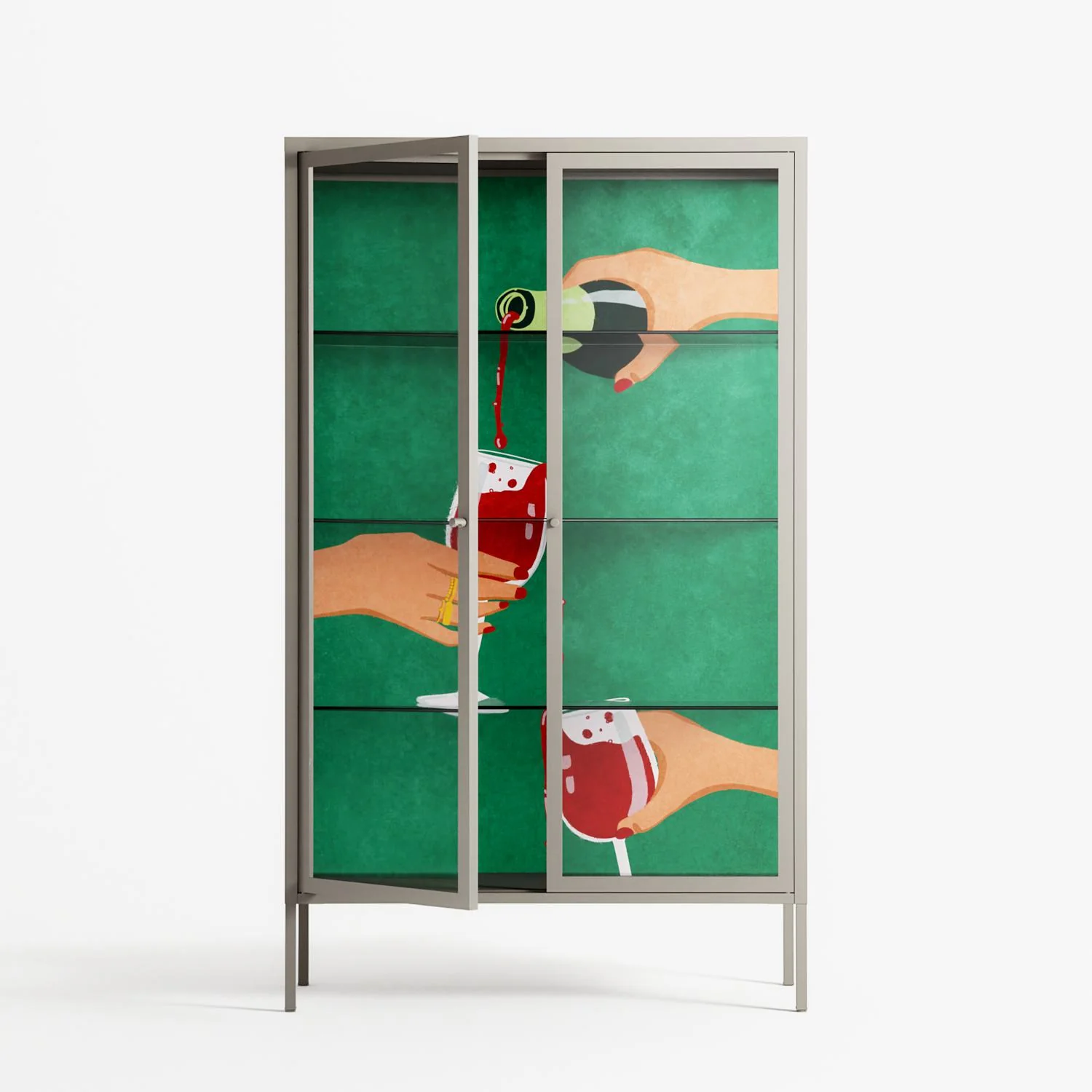 Cheers Girls - Cabinet - Raissa Oltmanns - Pebble - Clear glass - Image 2