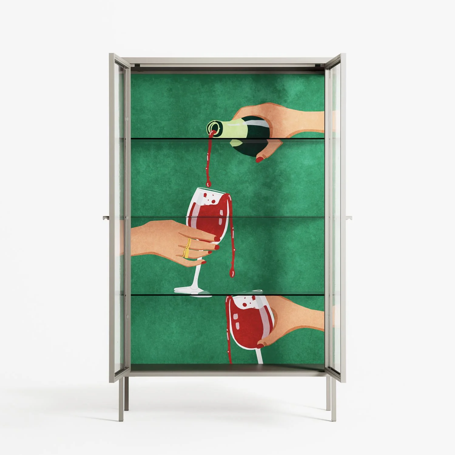 Cheers Girls - Cabinet - Raissa Oltmanns - Pebble - Clear glass - Image 3