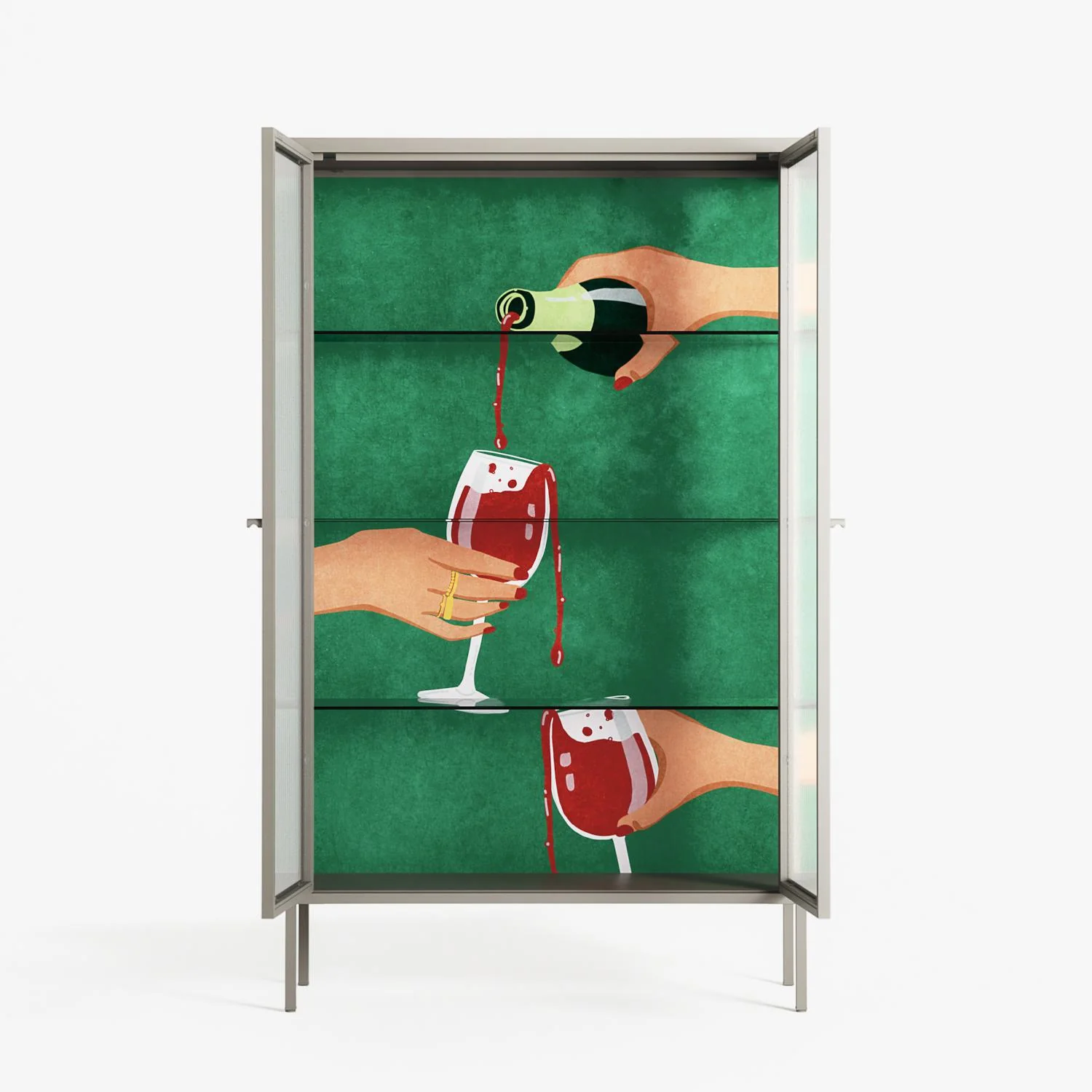 Cheers Girls - Cabinet - Raissa Oltmanns - Pebble - Reeded glass - Image 3