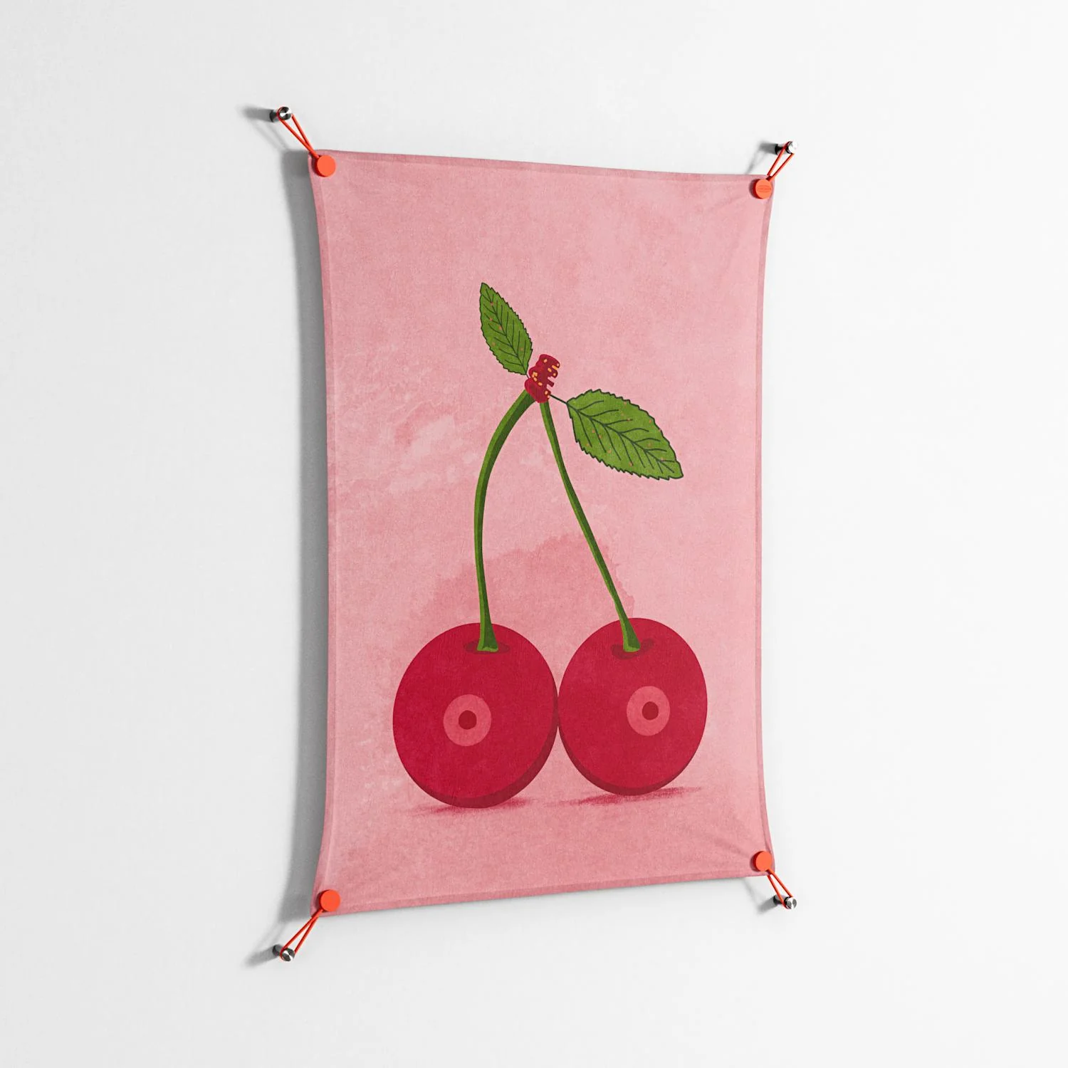 Cherry Boobs - Work On Wall - Raissa Oltmanns - Orange - 70 x 100 cm - Image 2