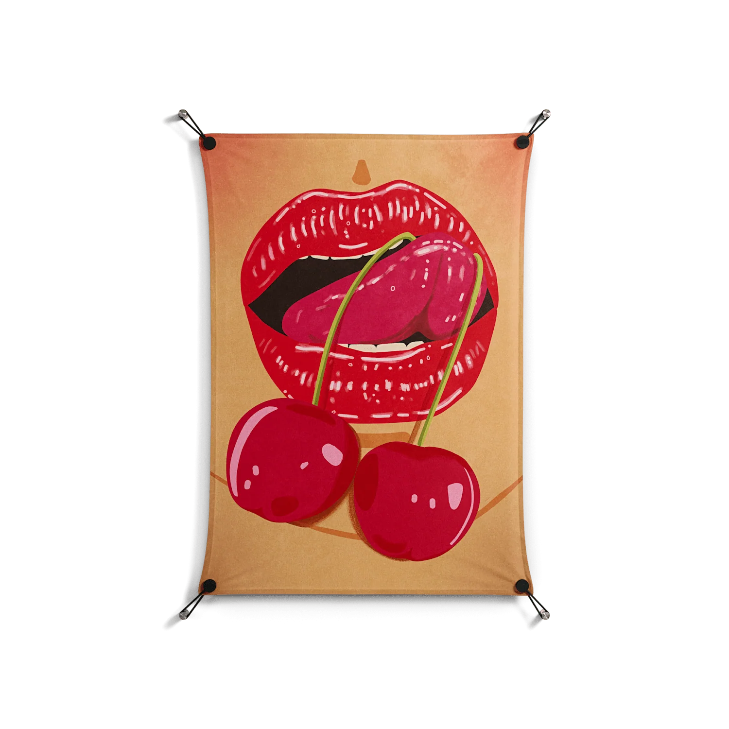 Cherry Love - Work On Wall - Raissa Oltmanns - Black - 70 x 100 cm