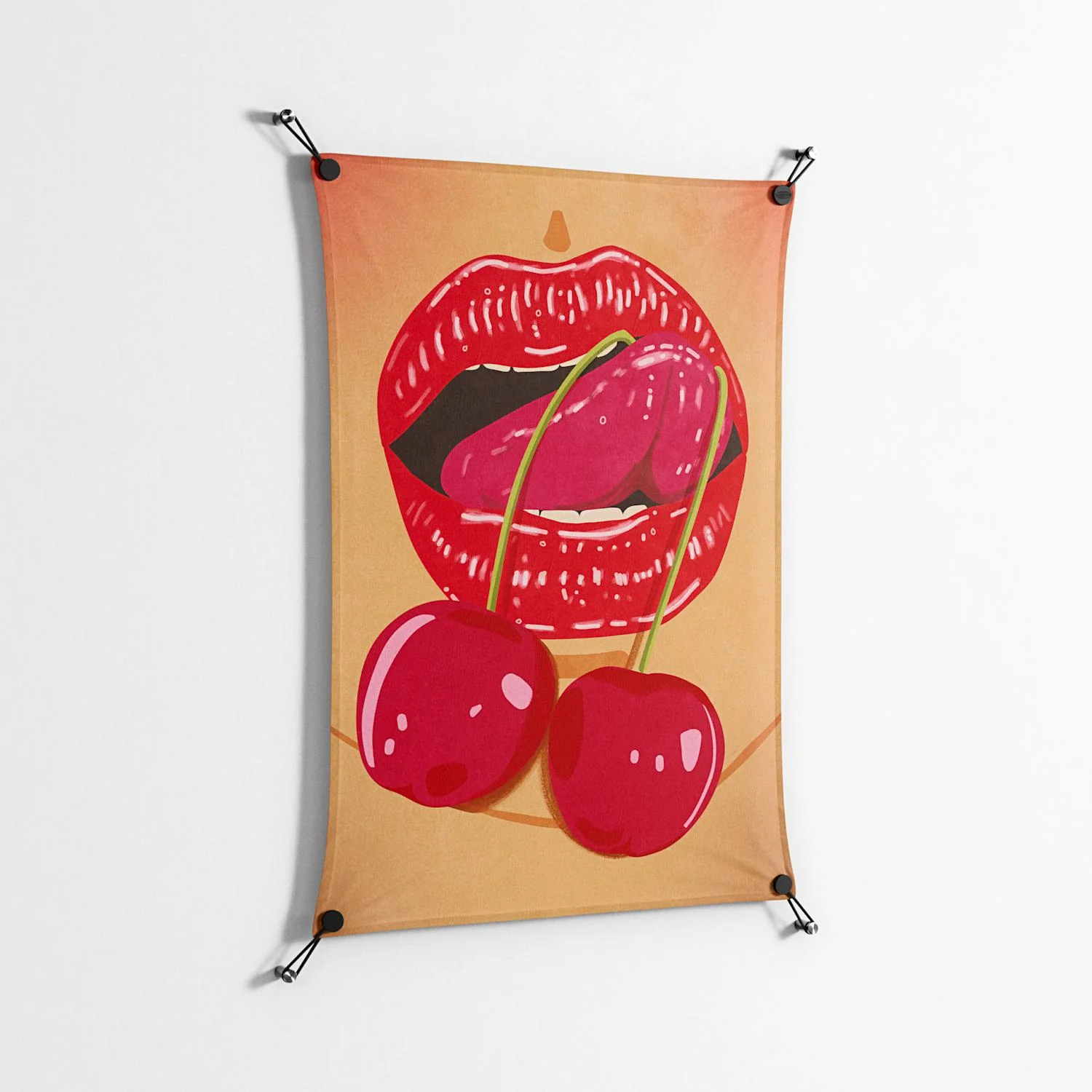 Cherry Love - Work On Wall - Raissa Oltmanns - Black - 70 x 100 cm - Image 2