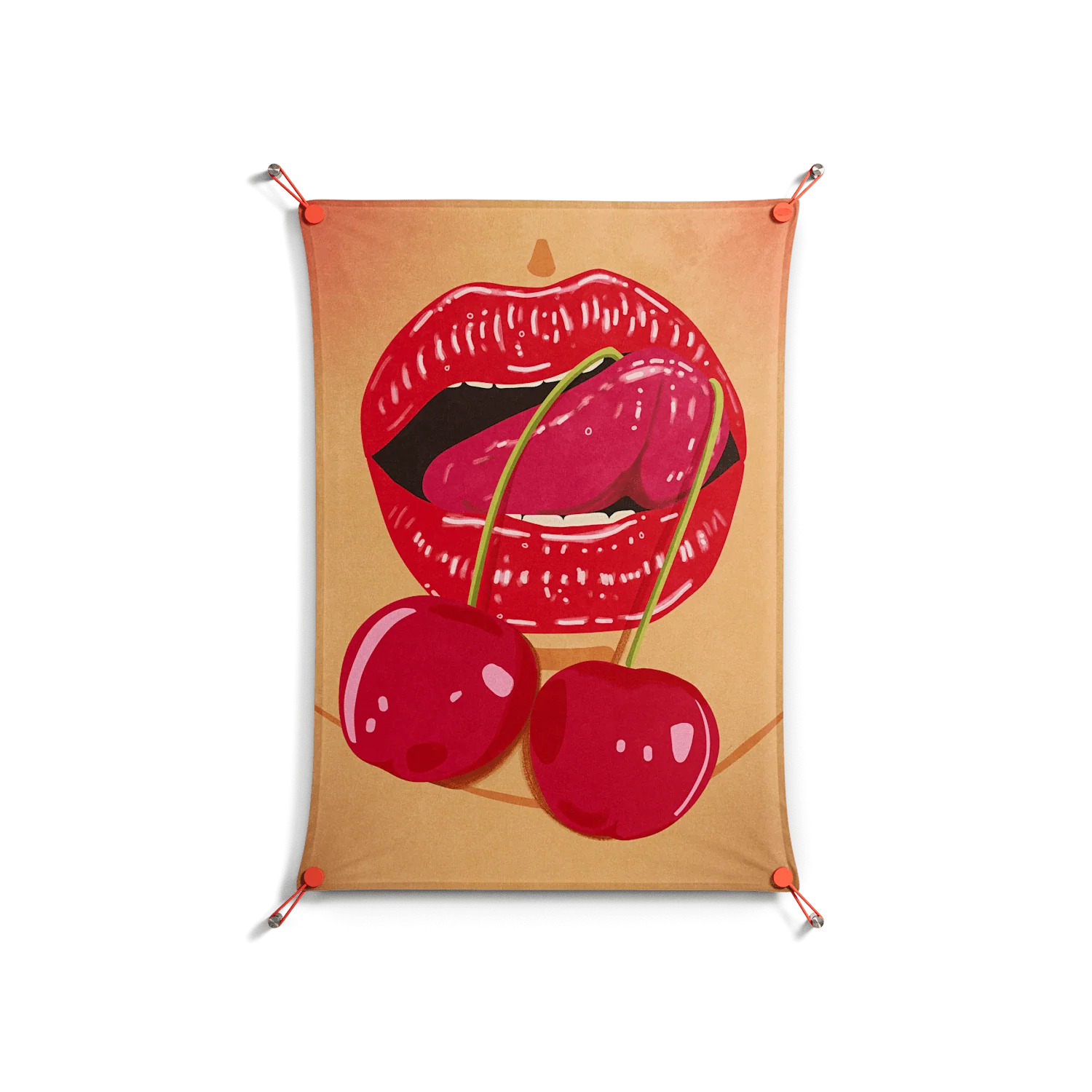 Cherry Love - Work On Wall - Raissa Oltmanns - Orange - 70 x 100 cm