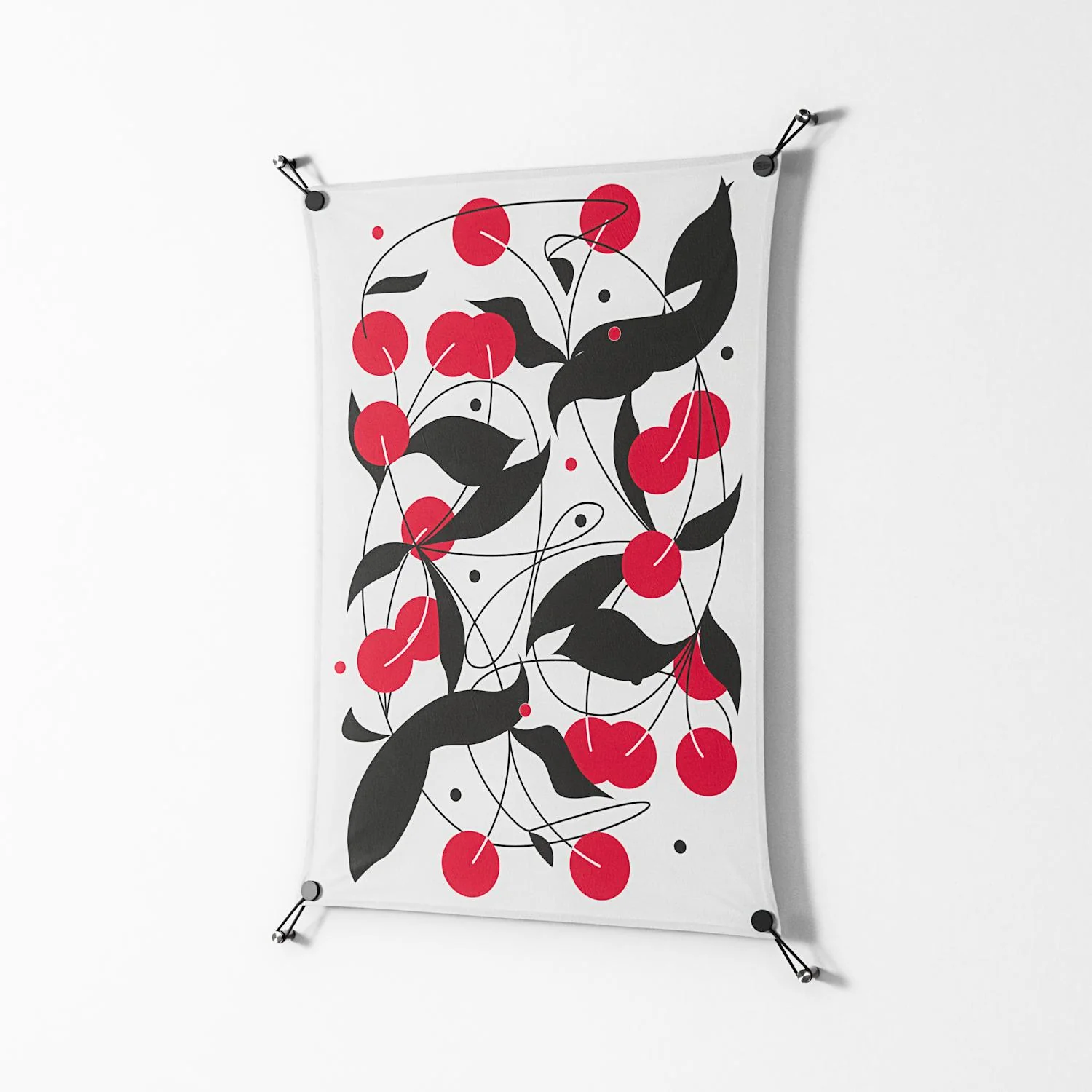 Cherry - Work On Wall - Konrad Blaszczyk - Black - 70 x 100 cm - Image 2