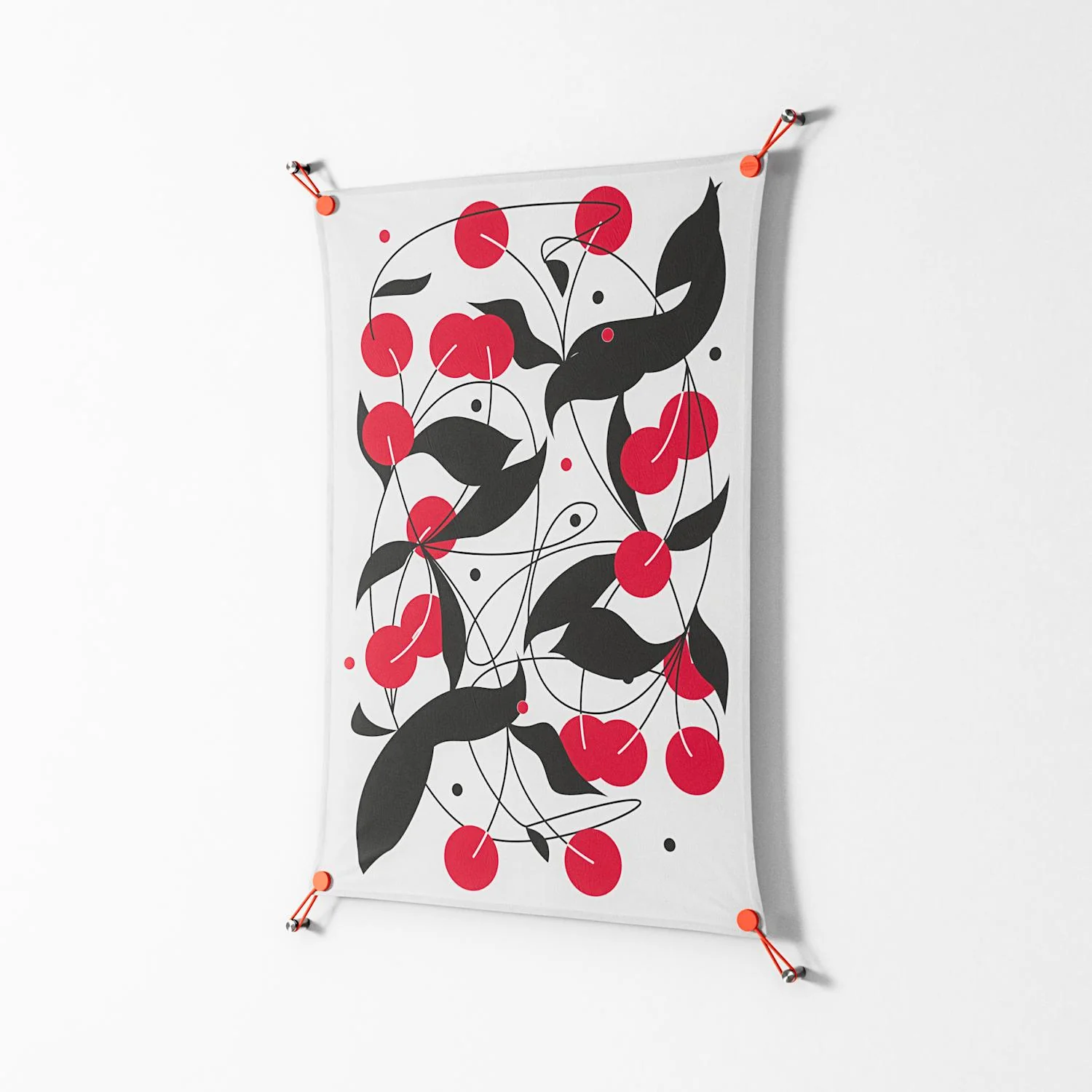 Cherry - Work On Wall - Konrad Blaszczyk - Orange - 70 x 100 cm - Image 2