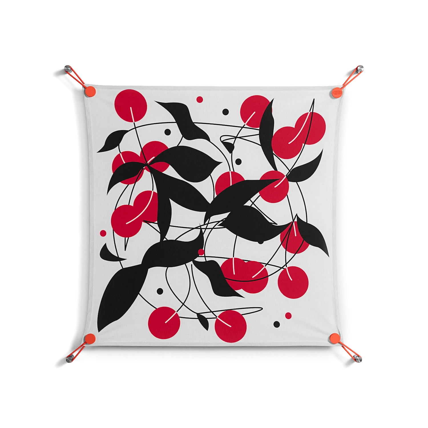 Cherry - Work On Wall - Konrad Blaszczyk - Orange - 70 x 70 cm