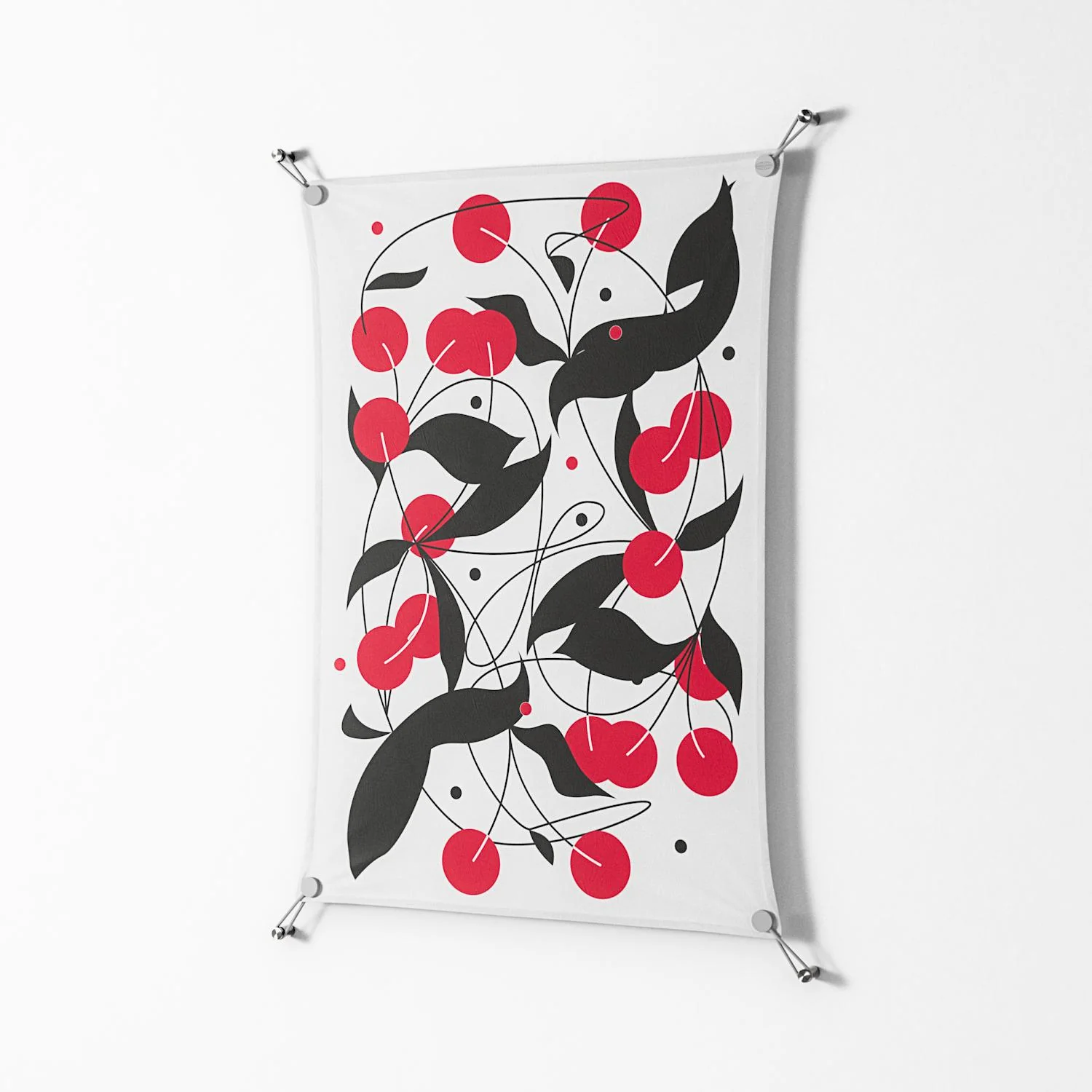 Cherry - Work On Wall - Konrad Blaszczyk - Silver - 70 x 100 cm - Image 2
