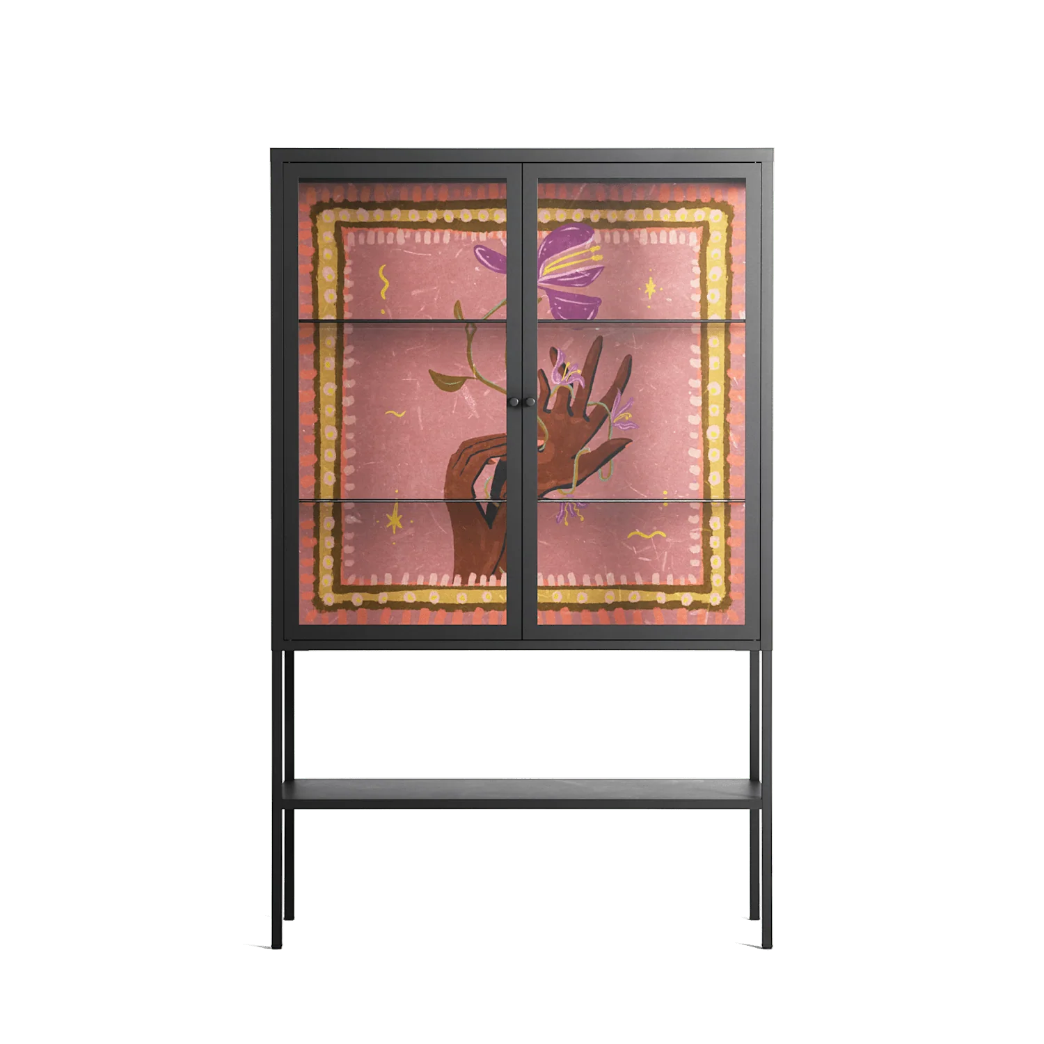 Connect With Nature - Loft Cabinet - Raissa Oltmanns - Antracite - Clear glass