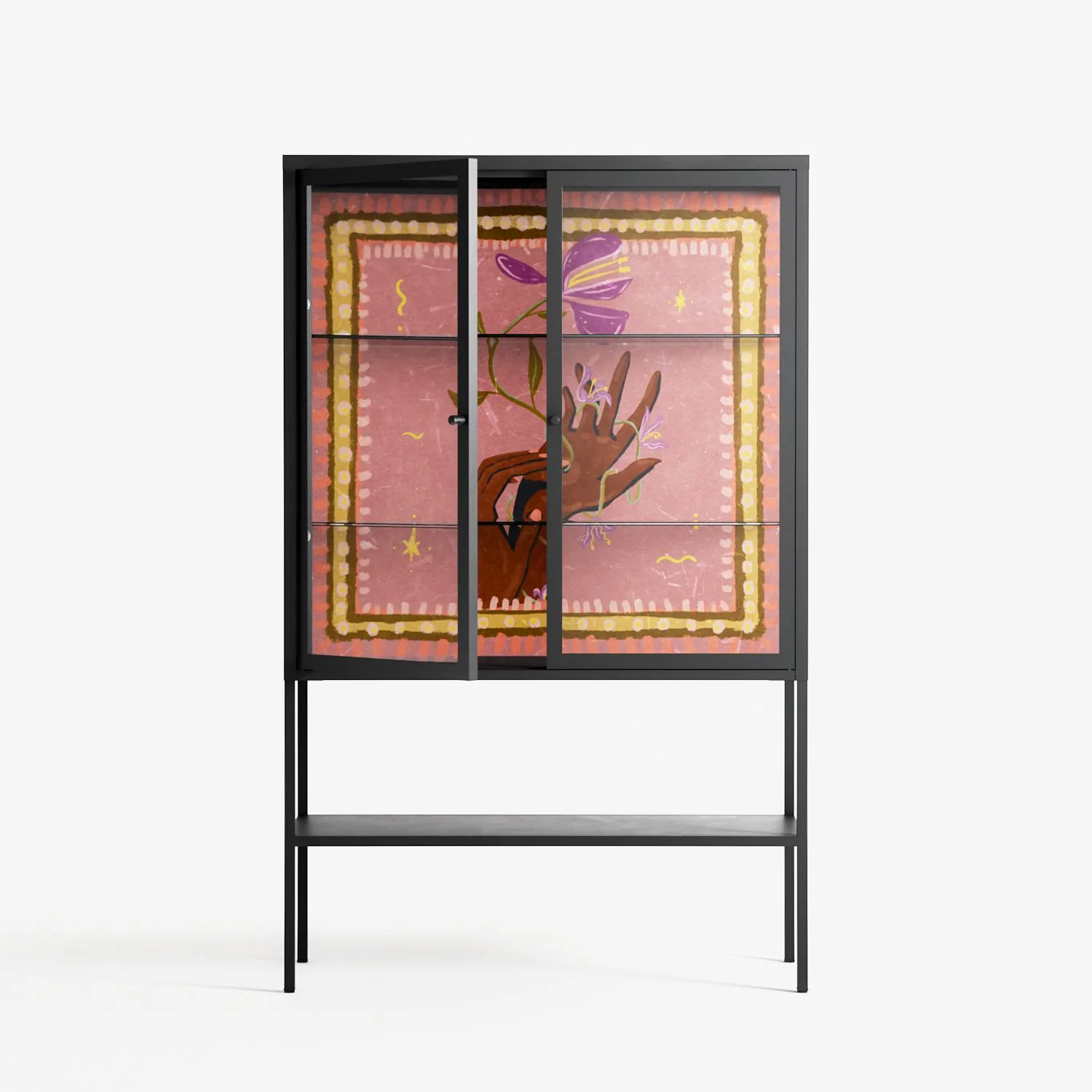 Connect With Nature - Loft Cabinet - Raissa Oltmanns - Antracite - Clear glass - Image 2