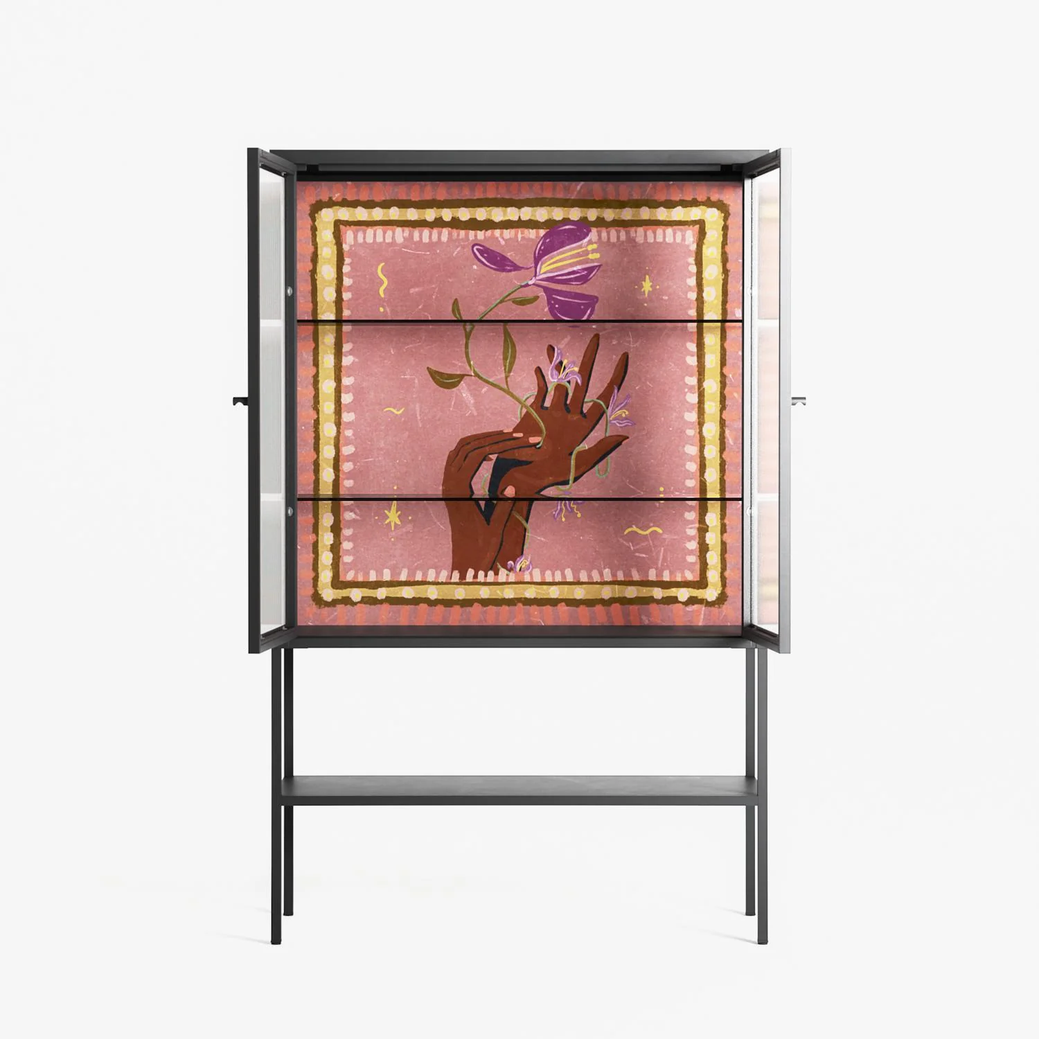 Connect With Nature - Loft Cabinet - Raissa Oltmanns - Antracite - Reeded glass - Image 3