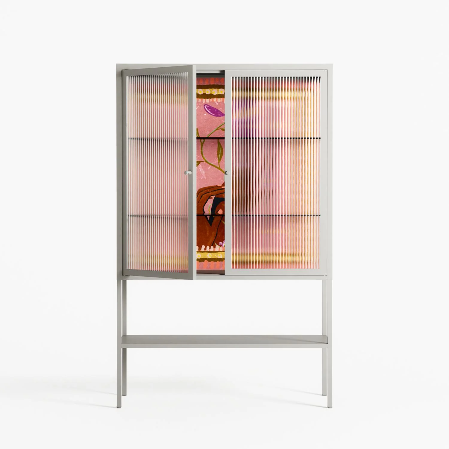 Connect With Nature - Loft Cabinet - Raissa Oltmanns - Chalk - Reeded glass - Image 2