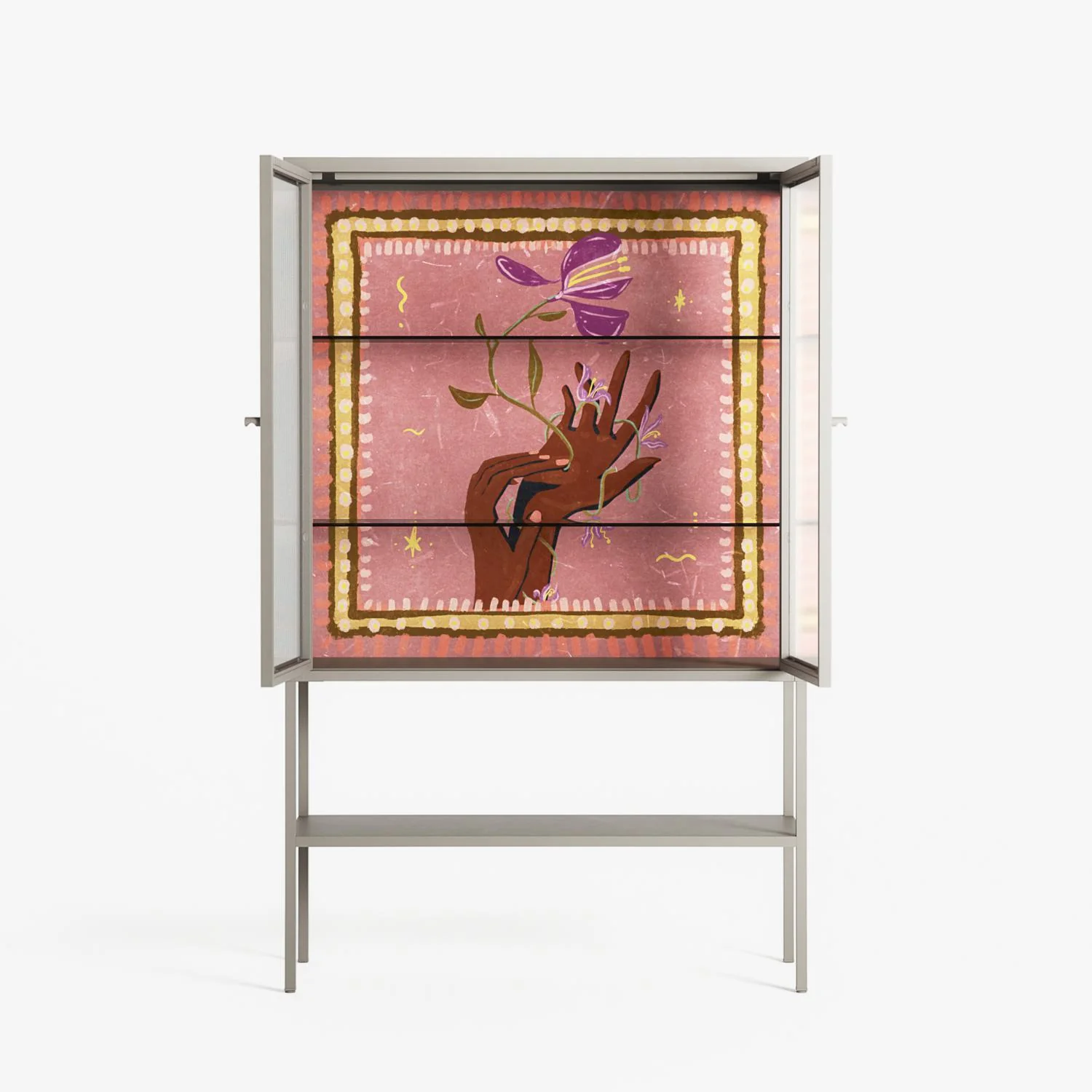 Connect With Nature - Loft Cabinet - Raissa Oltmanns - Pebble - Reeded glass - Image 3
