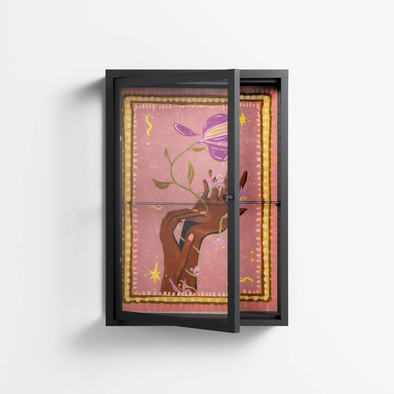 Connect With Nature - Wall Cabinet - Raissa Oltmanns - Antracite - Clear glass - Image 2