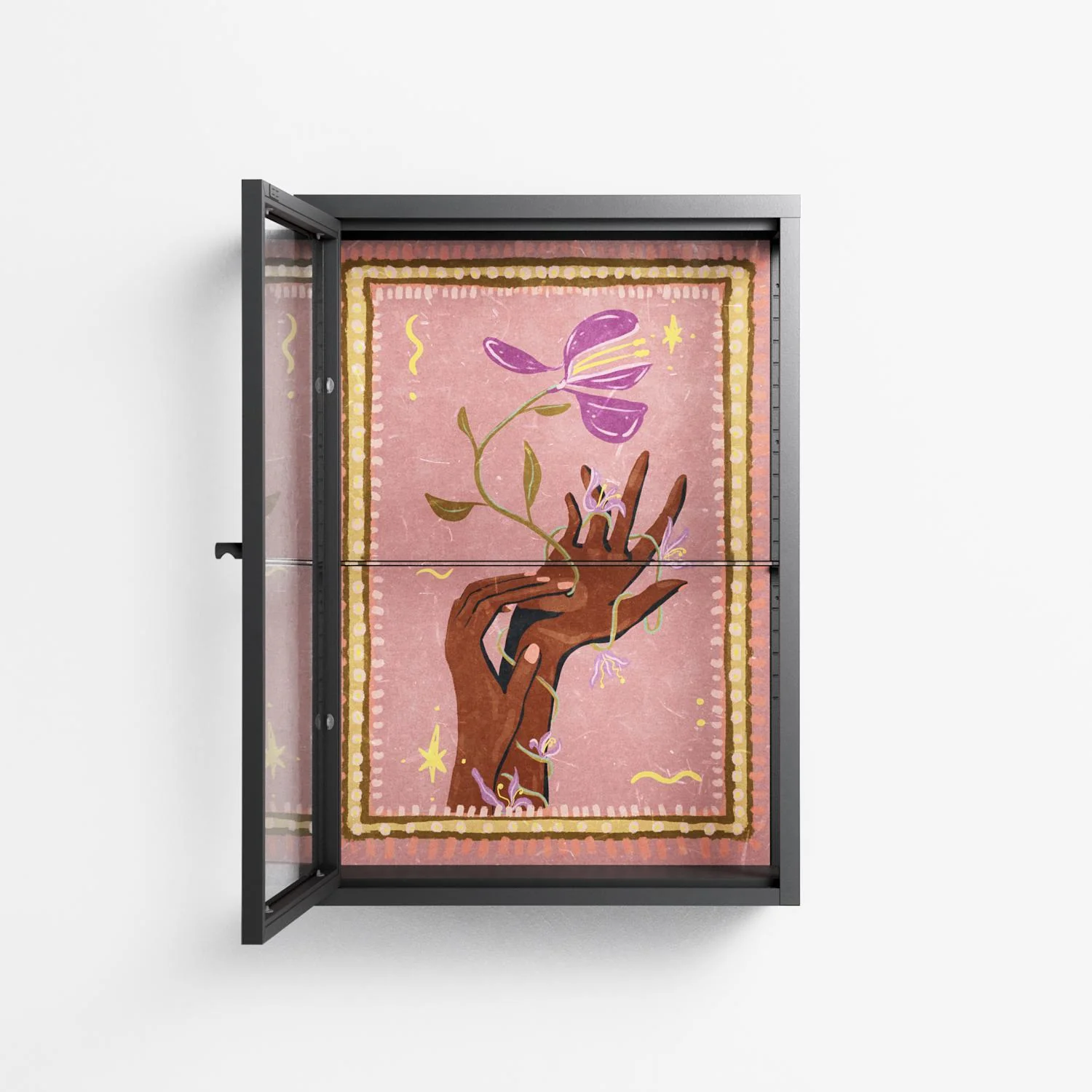 Connect With Nature - Wall Cabinet - Raissa Oltmanns - Antracite - Clear glass - Image 3