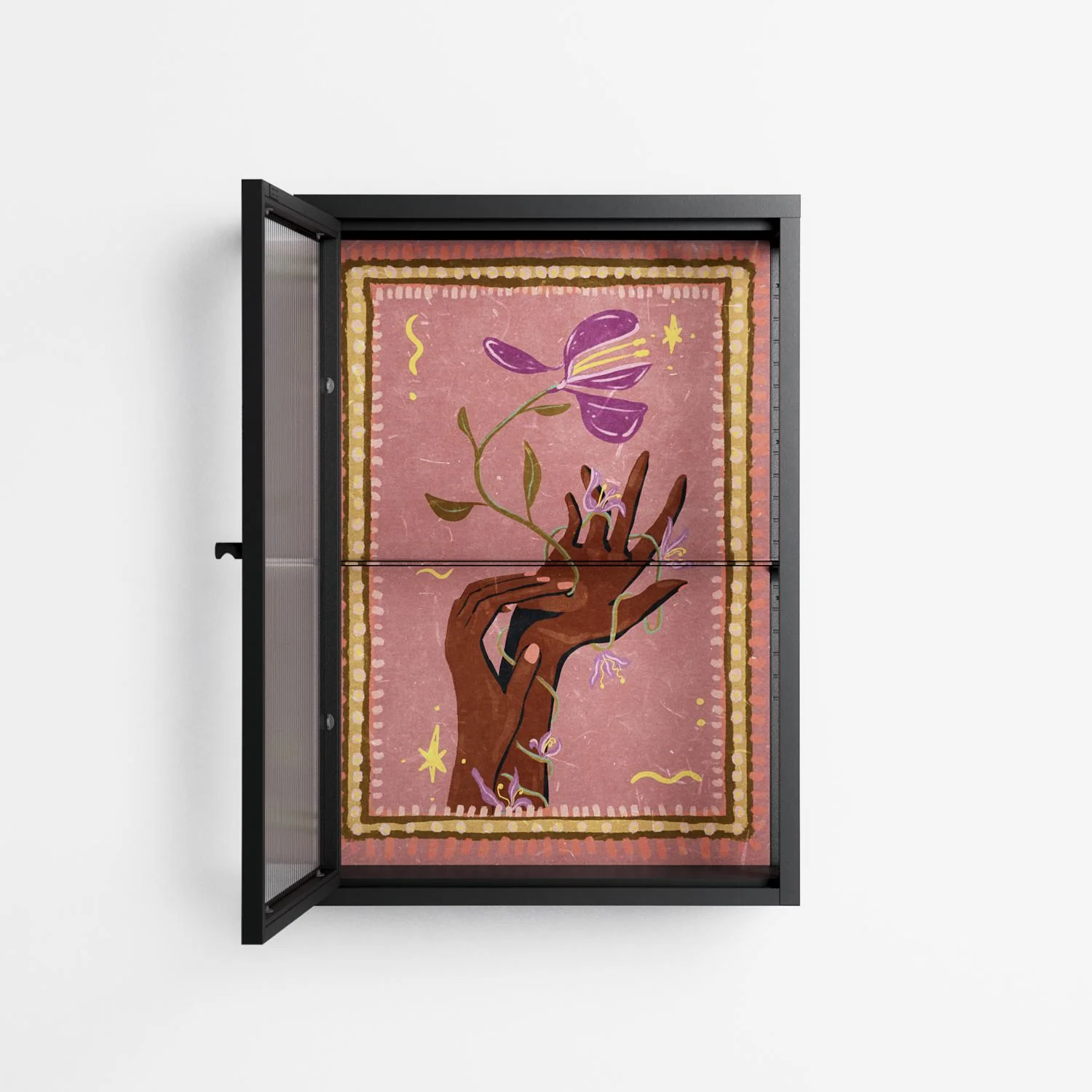 Connect With Nature - Wall Cabinet - Raissa Oltmanns - Antracite - Reeded glass - Image 3
