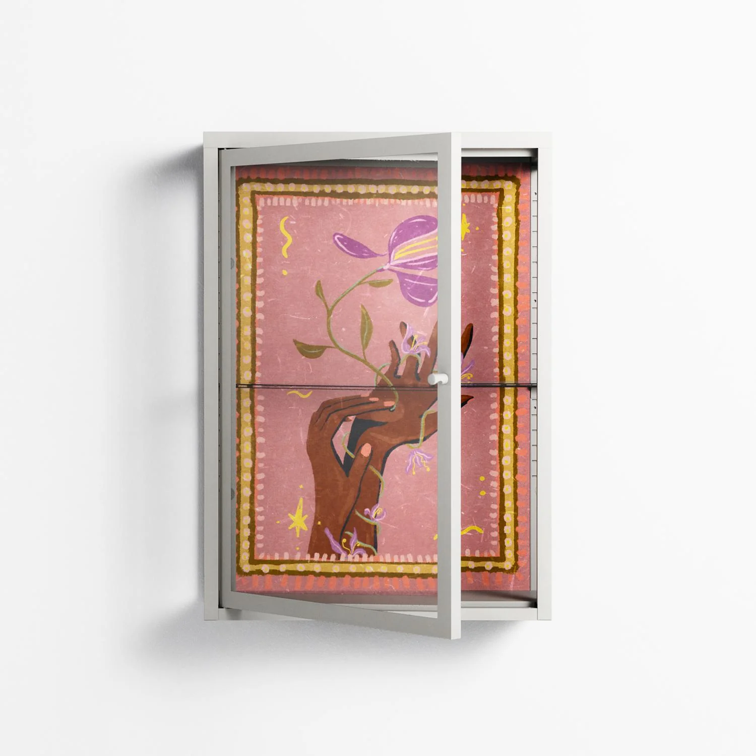 Connect With Nature - Wall Cabinet - Raissa Oltmanns - Chalk - Clear glass - Image 2