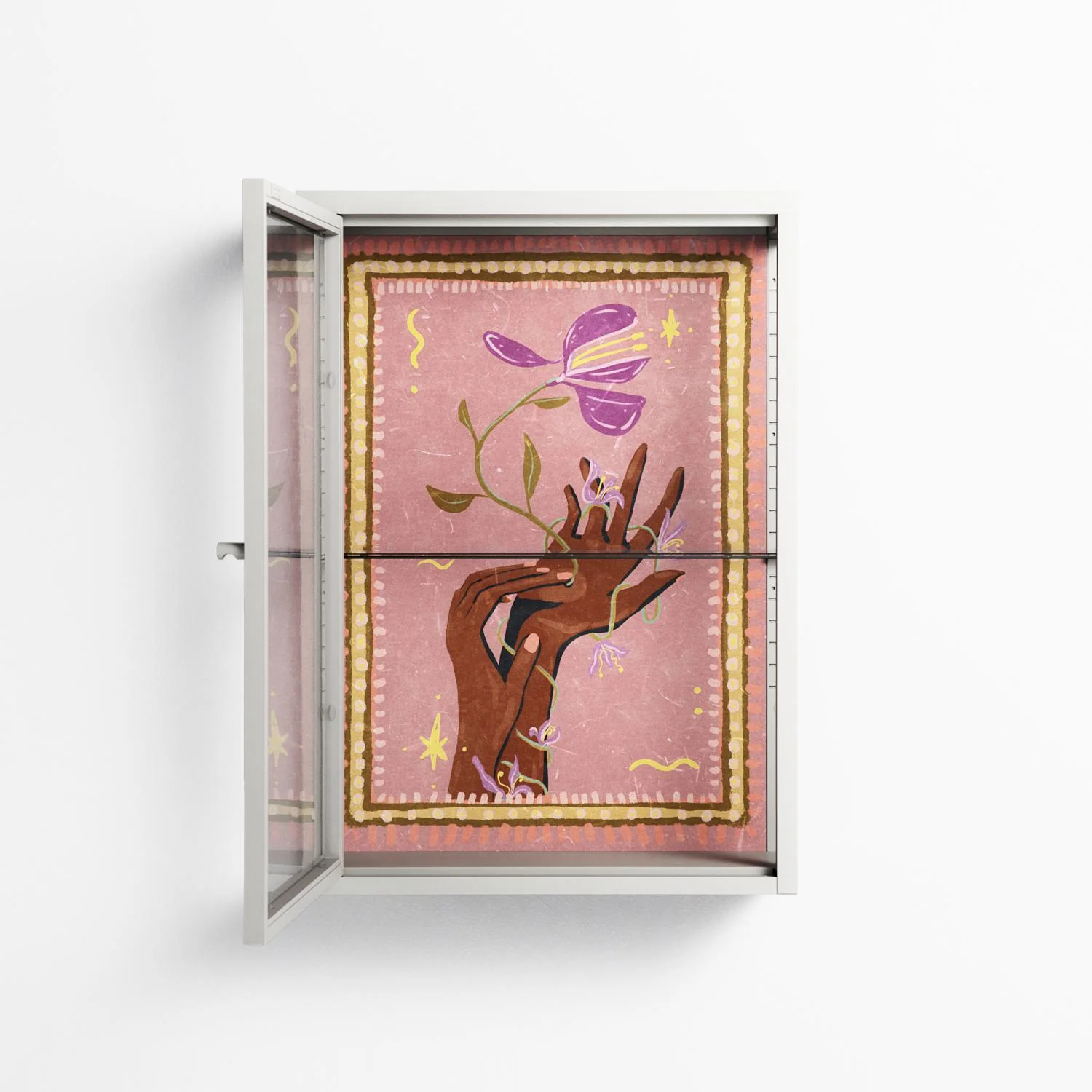 Connect With Nature - Wall Cabinet - Raissa Oltmanns - Chalk - Clear glass - Image 3