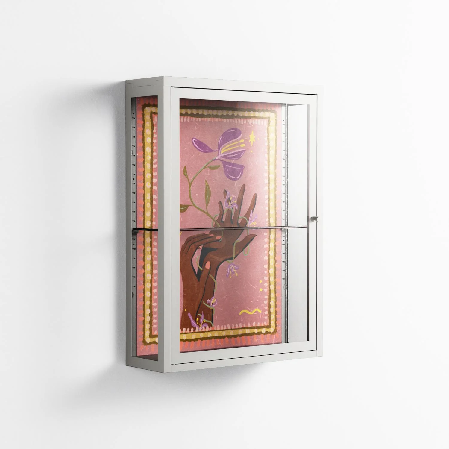 Connect With Nature - Wall Cabinet - Raissa Oltmanns - Chalk - Clear glass - Image 4