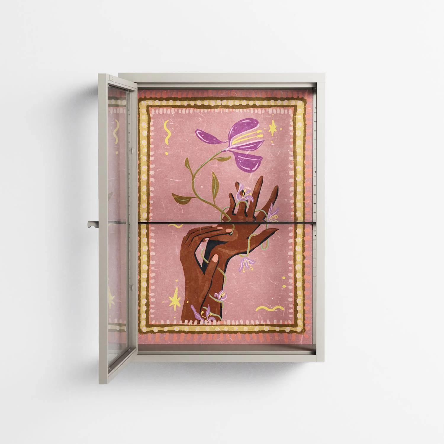 Connect With Nature - Wall Cabinet - Raissa Oltmanns - Pebble - Clear glass - Image 3