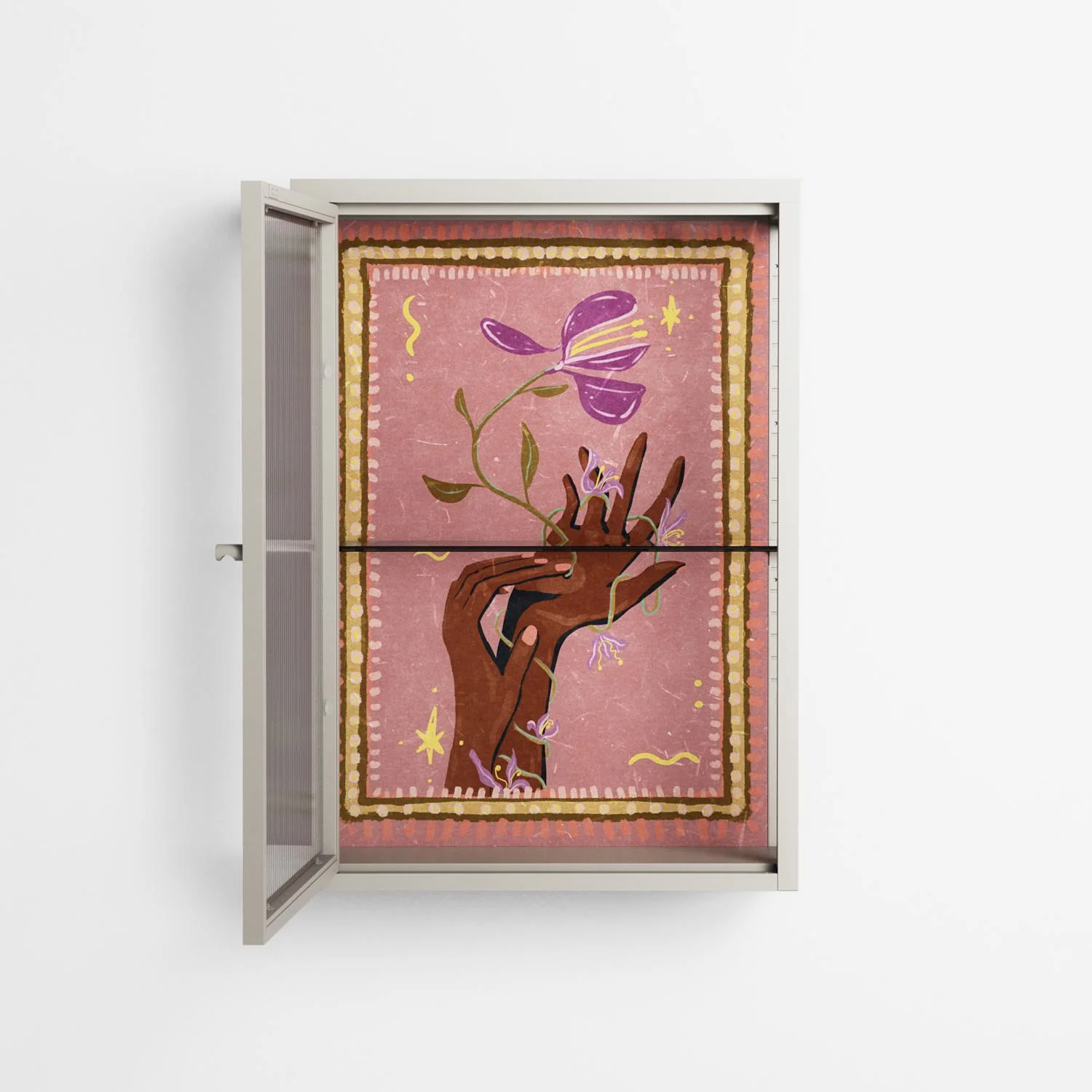 Connect With Nature - Wall Cabinet - Raissa Oltmanns - Pebble - Reeded glass - Image 3