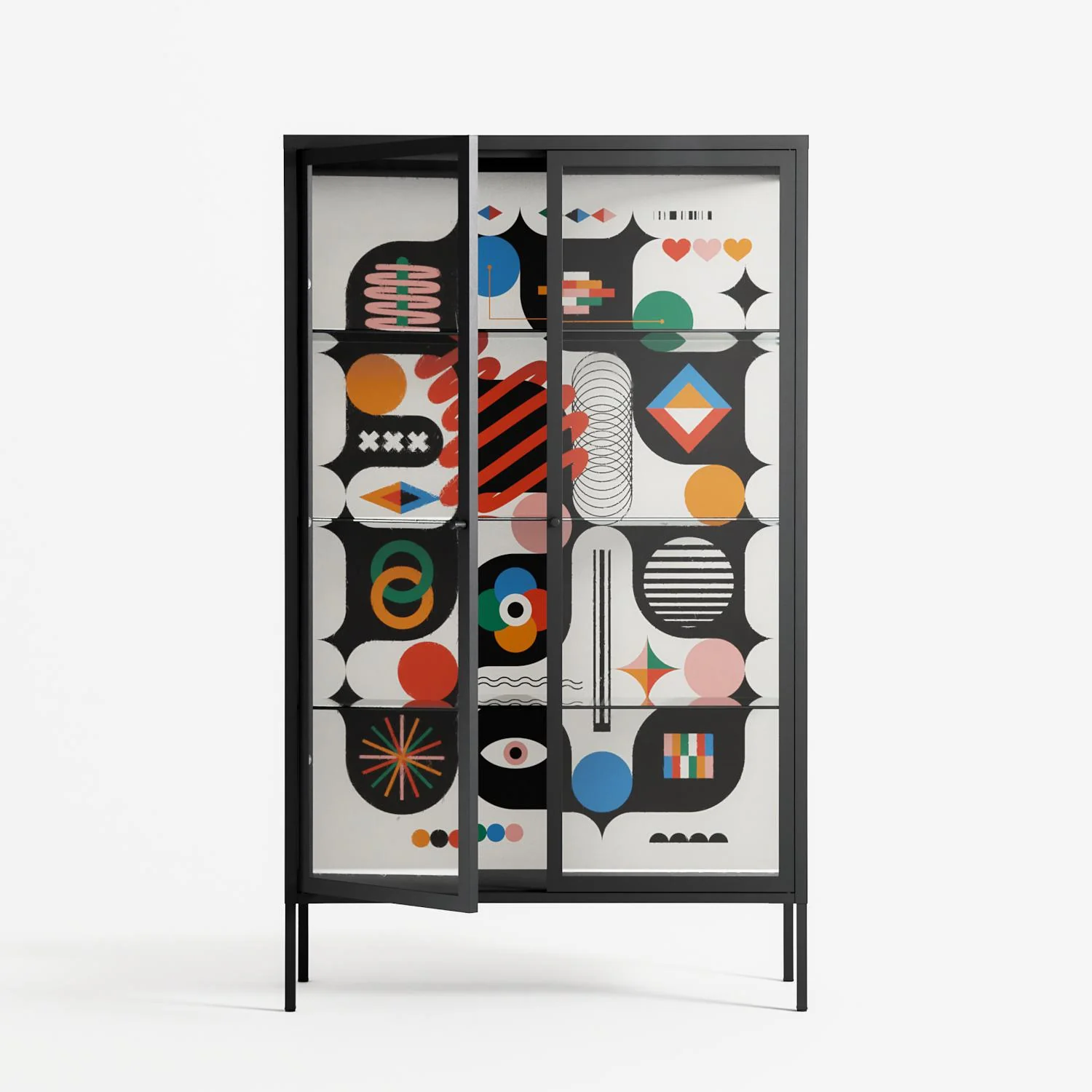 Connections - Cabinet - Vratislav Pecka - Antracite - Clear glass - Image 2