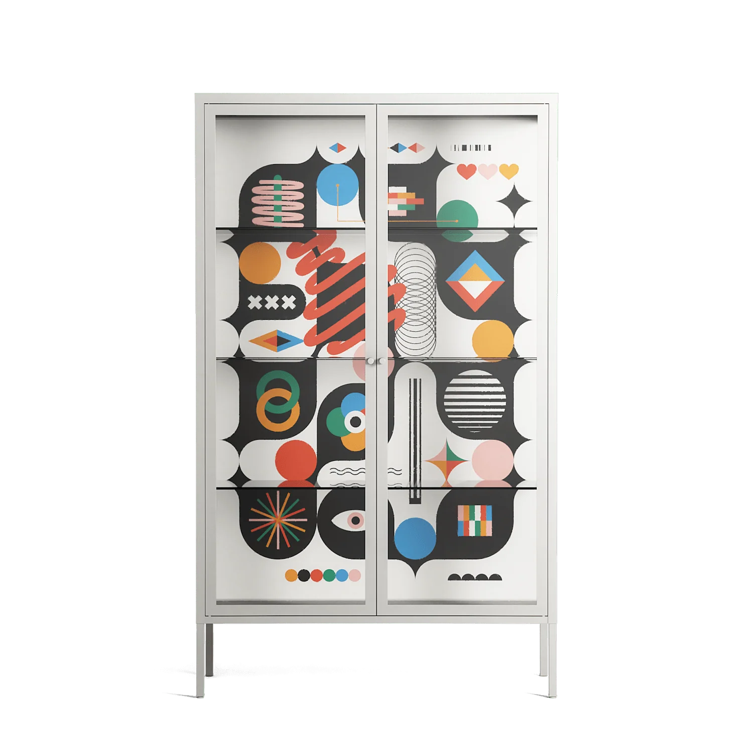 Connections - Cabinet - Vratislav Pecka - Chalk - Clear glass
