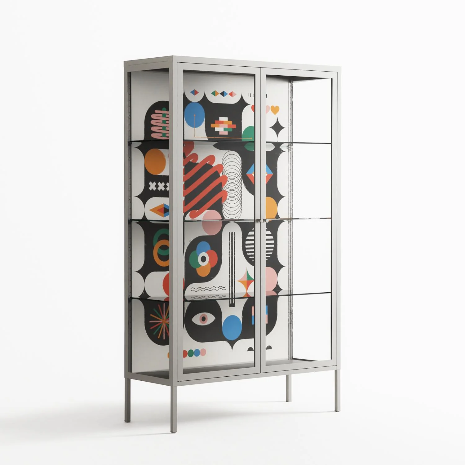 Connections - Cabinet - Vratislav Pecka - Chalk - Clear glass - Image 4