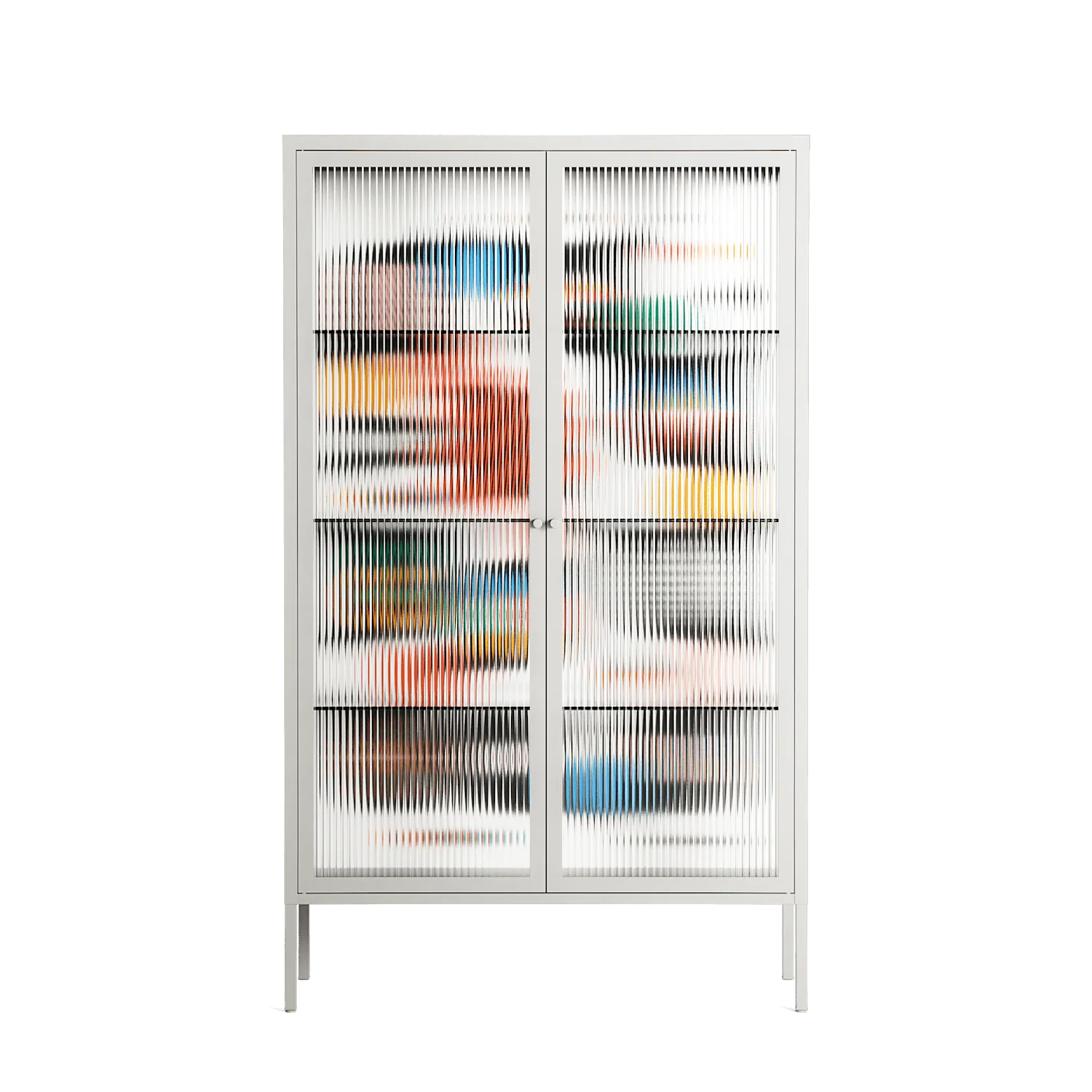 Connections - Cabinet - Vratislav Pecka - Chalk - Reeded glass