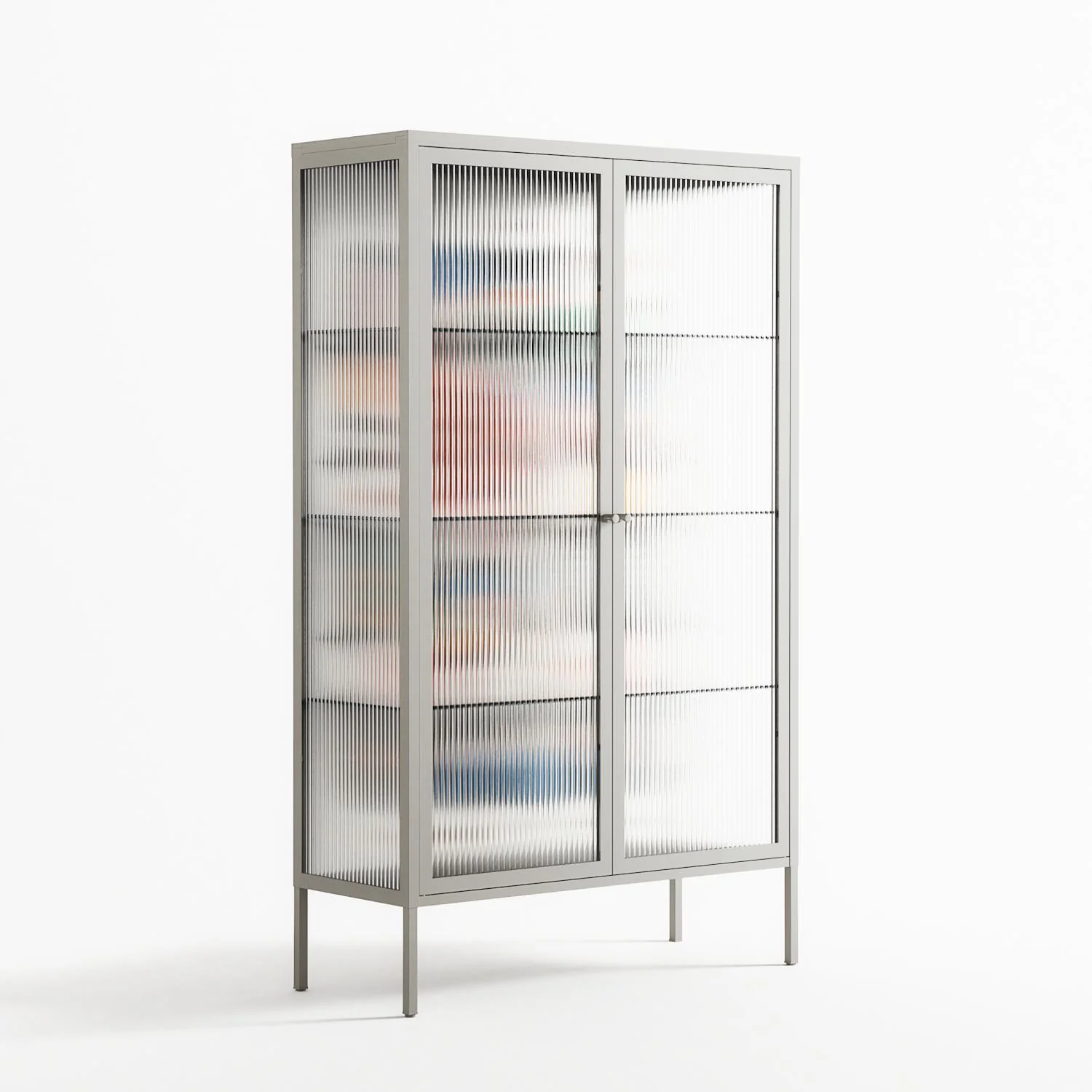 Connections - Cabinet - Vratislav Pecka - Chalk - Reeded glass - Image 4
