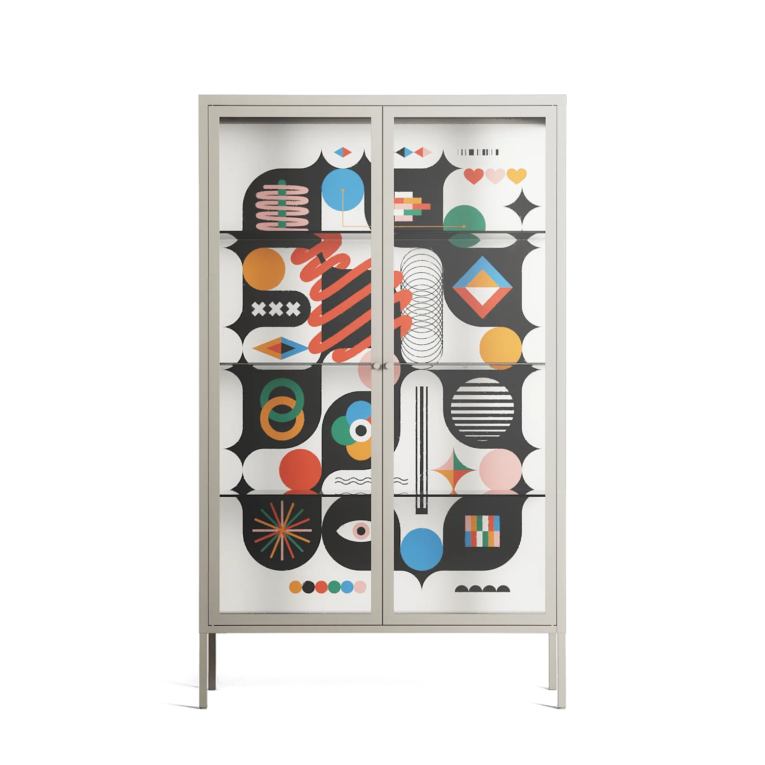 Connections - Cabinet - Vratislav Pecka - Pebble - Clear glass