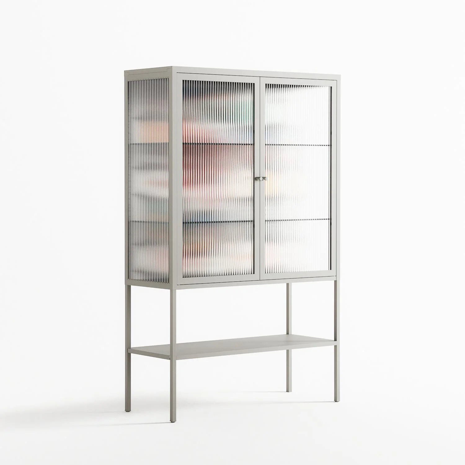 Connections - Loft Cabinet - Vratislav Pecka - Chalk - Reeded glass - Image 4