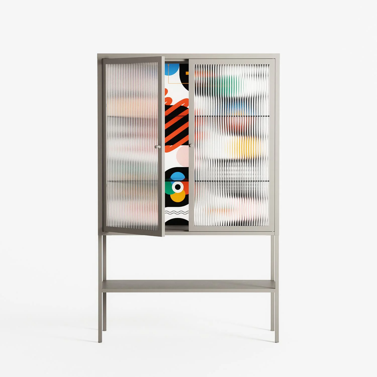 Connections - Loft Cabinet - Vratislav Pecka - Pebble - Reeded glass - Image 2