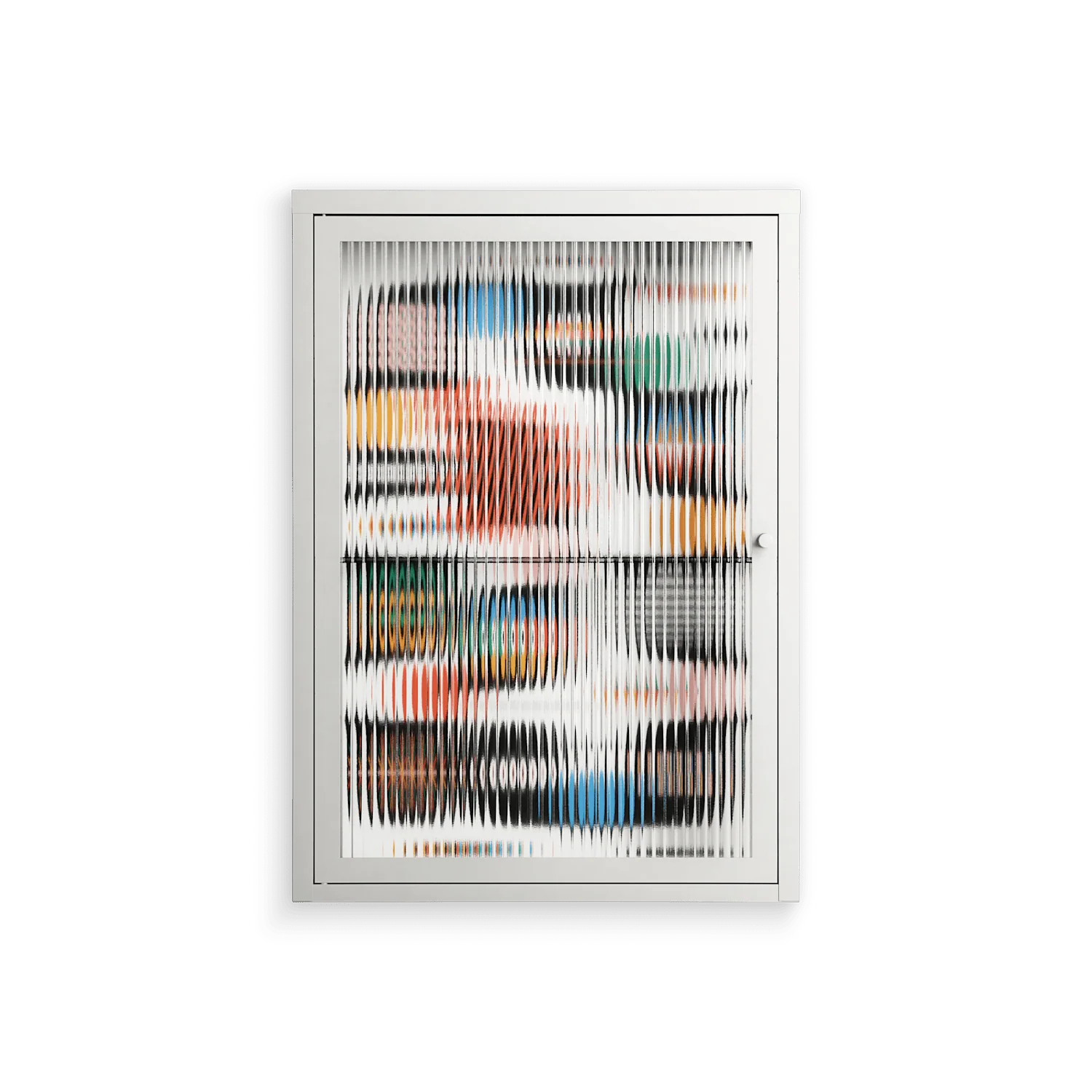 Connections - Wall Cabinet - Vratislav Pecka - Chalk - Reeded glass