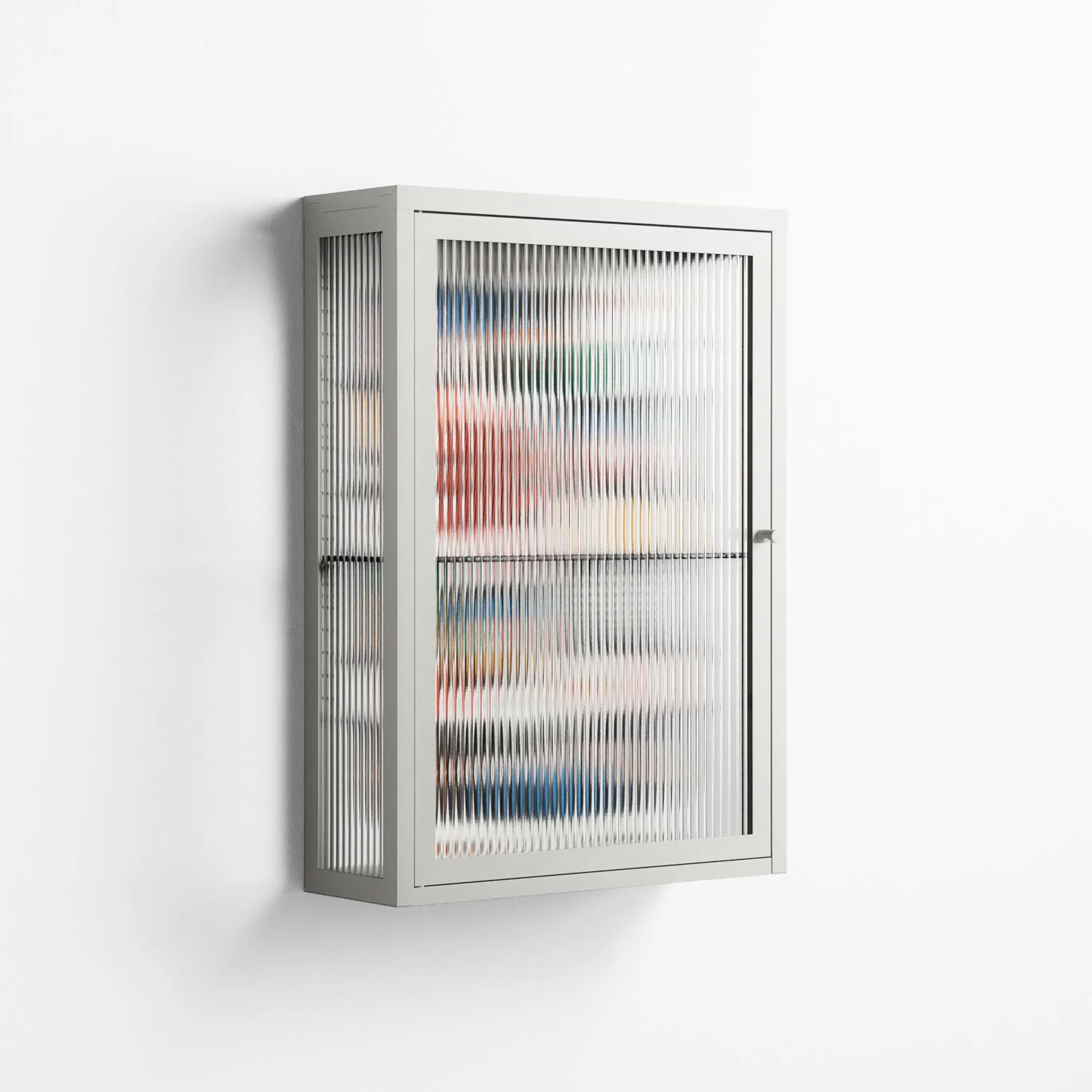 Connections - Wall Cabinet - Vratislav Pecka - Chalk - Reeded glass - Image 4