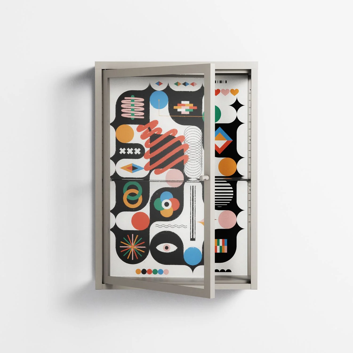 Connections - Wall Cabinet - Vratislav Pecka - Pebble - Clear glass - Image 2