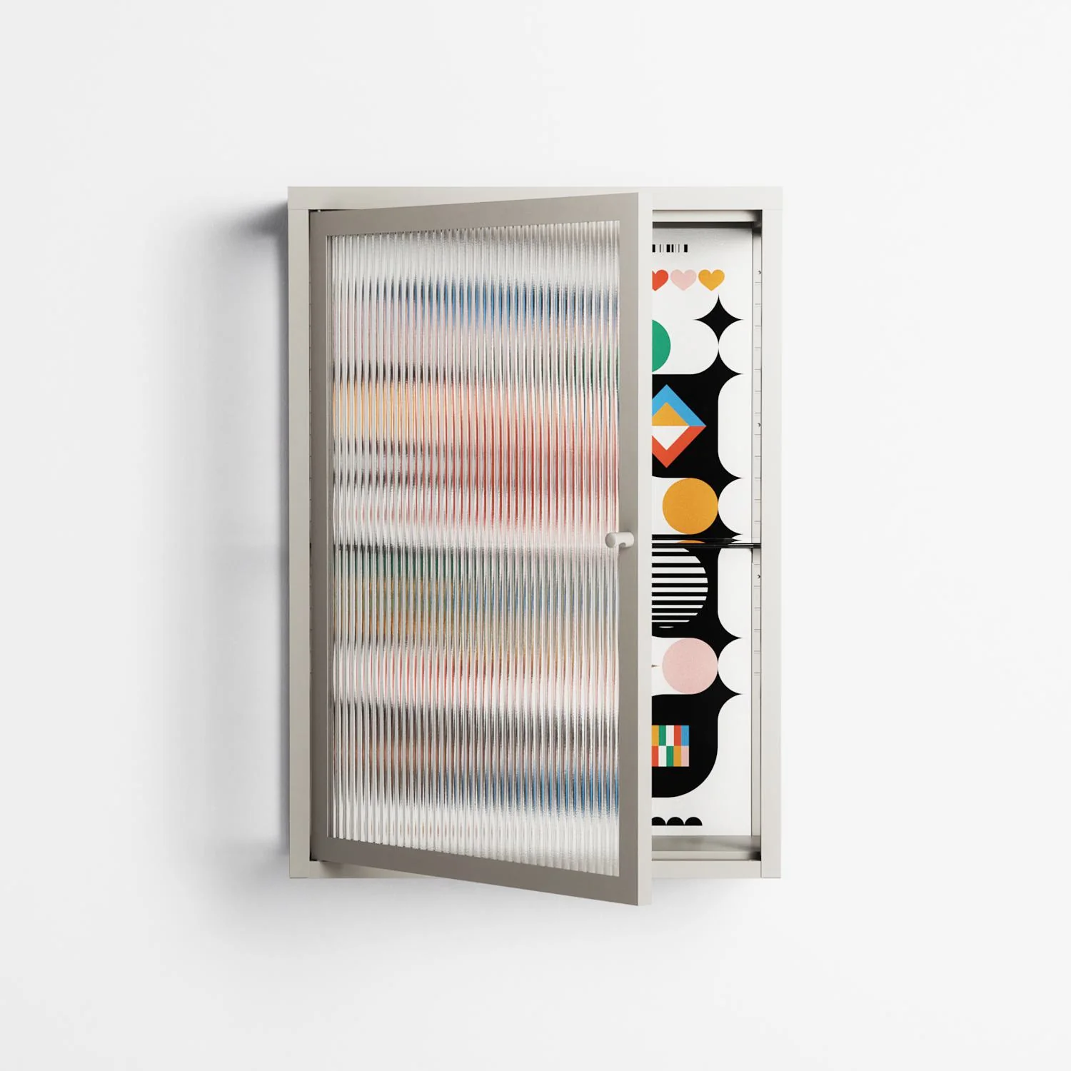 Connections - Wall Cabinet - Vratislav Pecka - Pebble - Reeded glass - Image 2