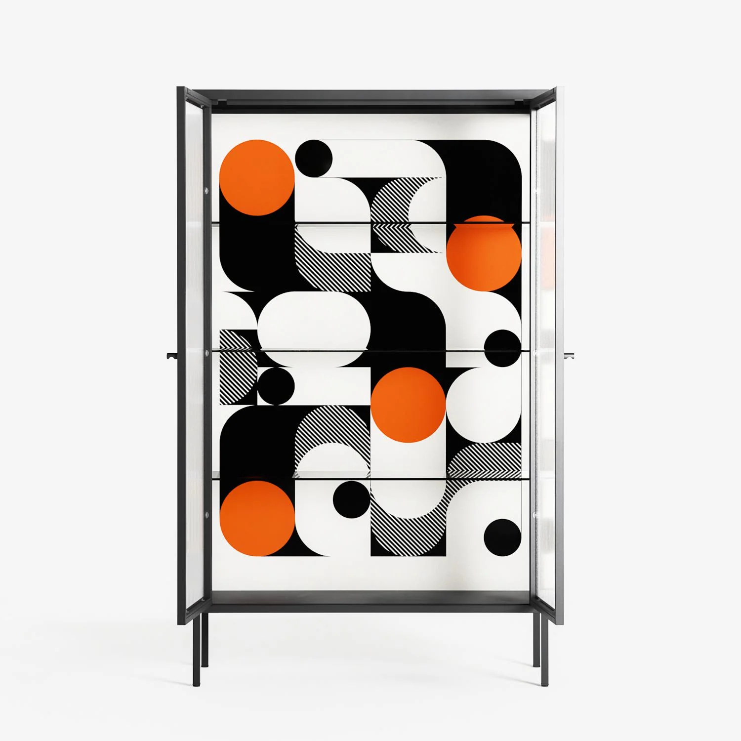 Conserto - Cabinet - Vratislav Pecka - Antracite - Reeded glass - Image 3
