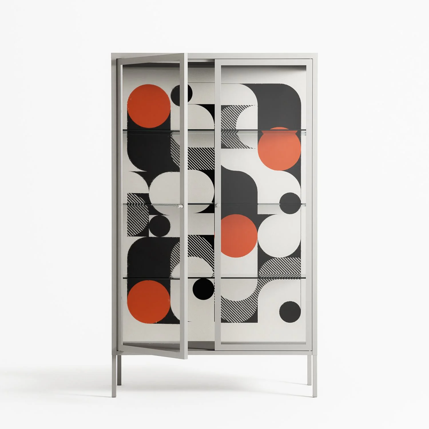 Conserto - Cabinet - Vratislav Pecka - Chalk - Clear glass - Image 2
