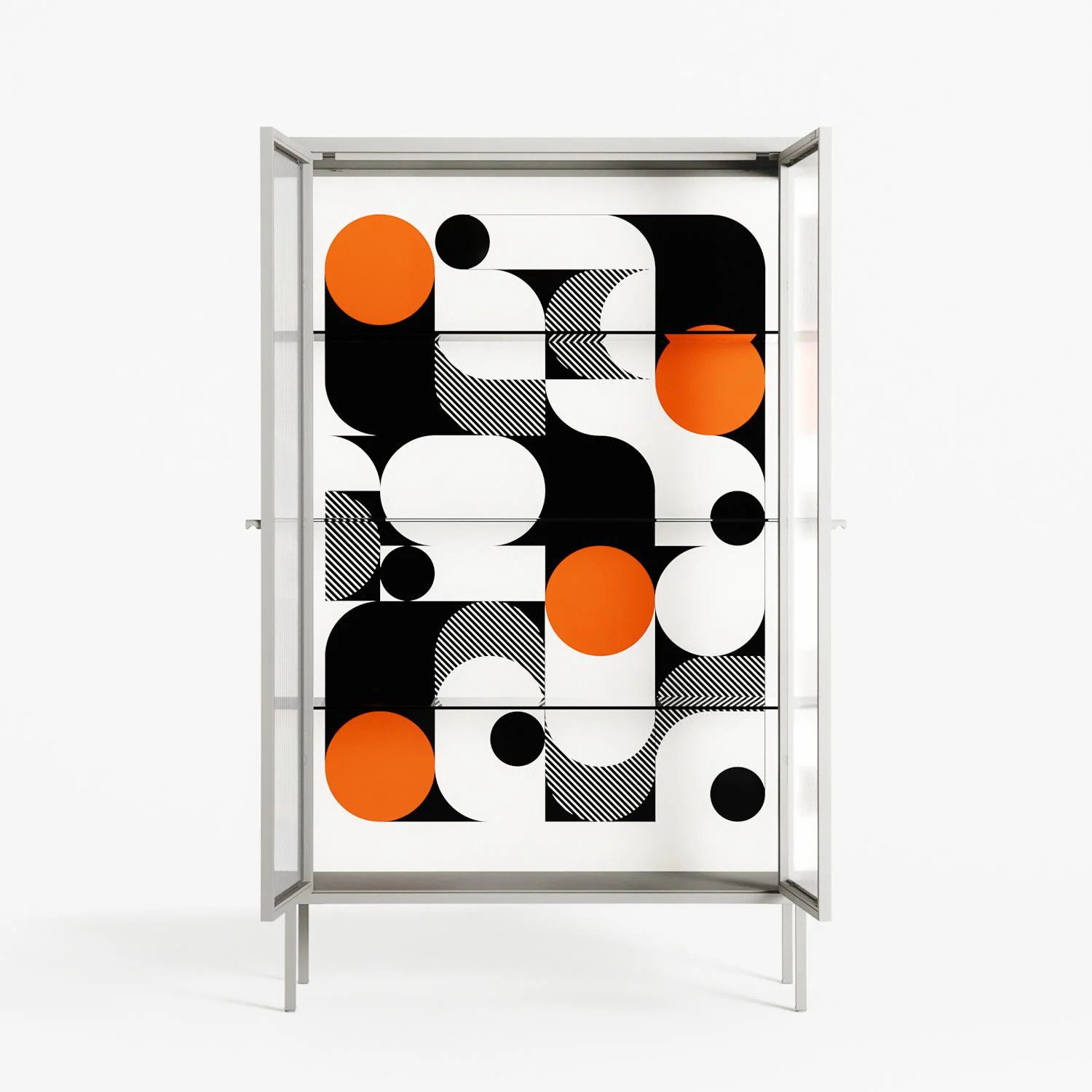 Conserto - Cabinet - Vratislav Pecka - Chalk - Reeded glass - Image 3