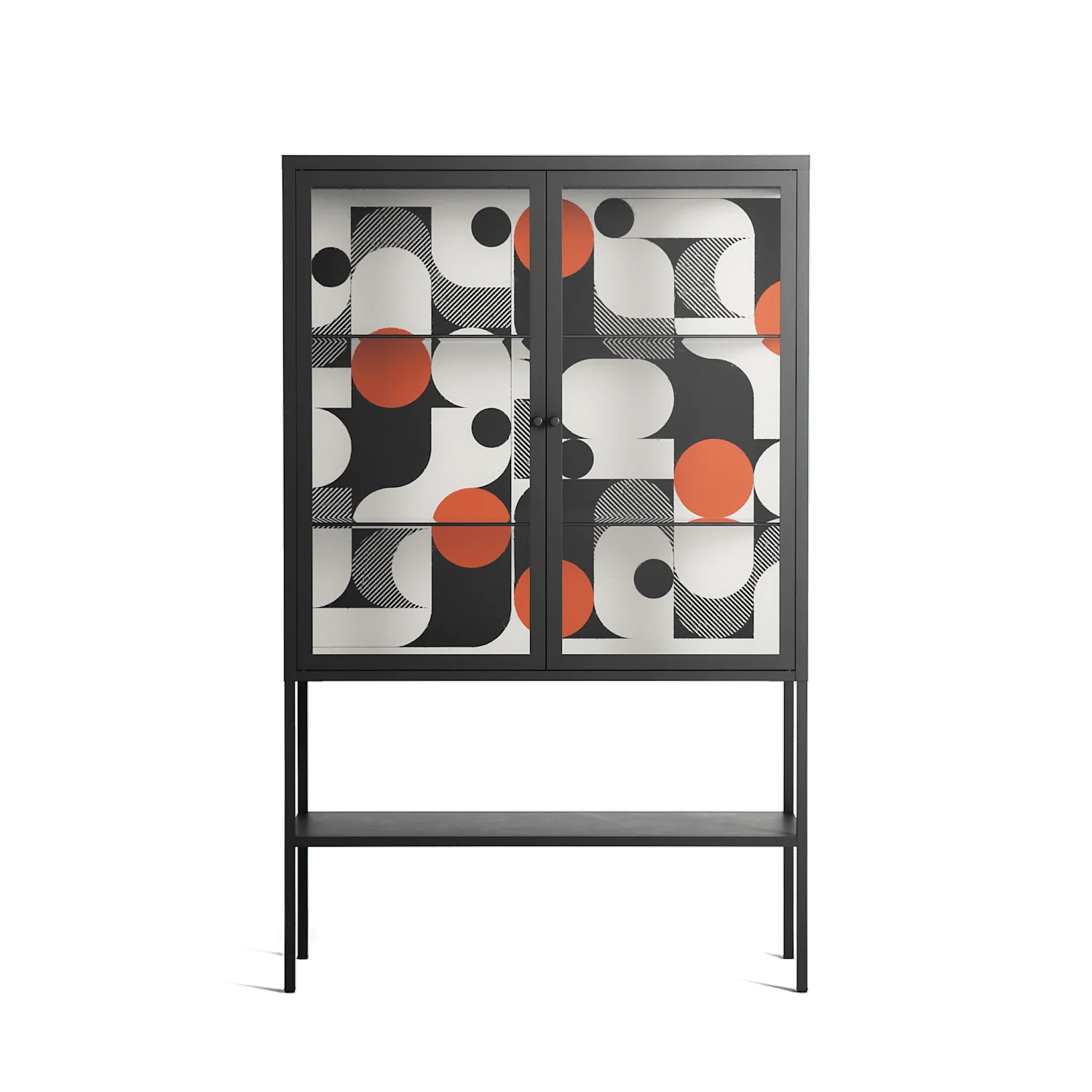 Conserto - Loft Cabinet - Vratislav Pecka - Antracite - Clear glass